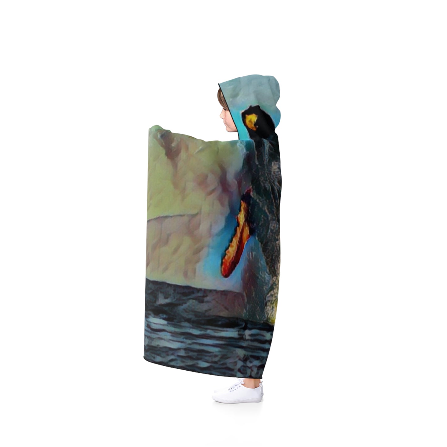 Hooded Blanket ...An Extraordinary Humpback Breach ... 'With Explosive Energy' ... Family Archives (KPH) ... Circa: 21st Century. Maui, HI ... Original Works ...