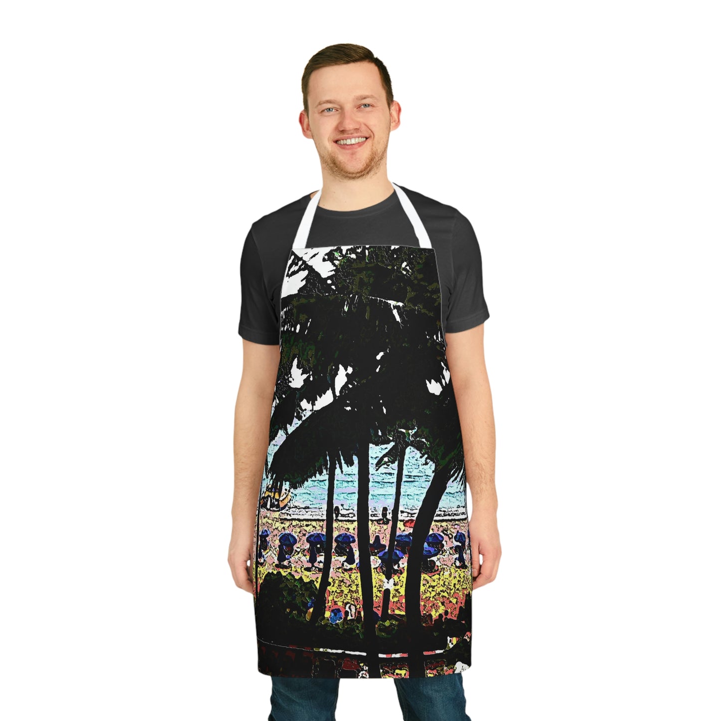 Apron (AOP) ... "A Beautiful Beach Amongst The Palms" ... The Outrigger Waikiki, Honolulu, Oahu ... Original Works ...
