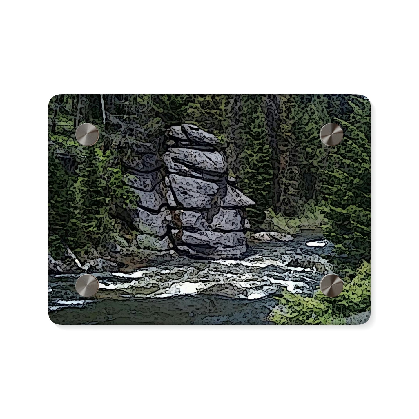 Acrylic Wall Art Panels ... "I Am Innocent" ... Tricky-Dick Immortalized ... Nixon Rock: Along The River ... Central Idaho, Summer 2020 ... Original Works ...