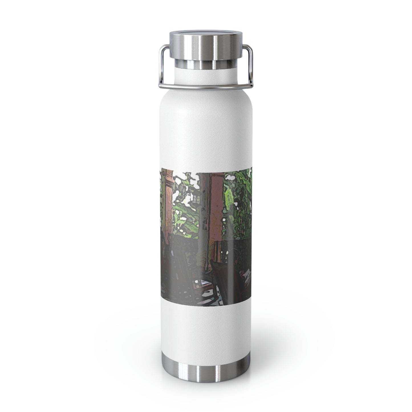 Copper Vacuum Insulated Bottle, 22oz ... Lanai & Rocking Chairs At: 'The Pink Palace' ... The Royal Hawai'ian ... Honolulu, HI ... '27Oct2014' ... Original Works ...