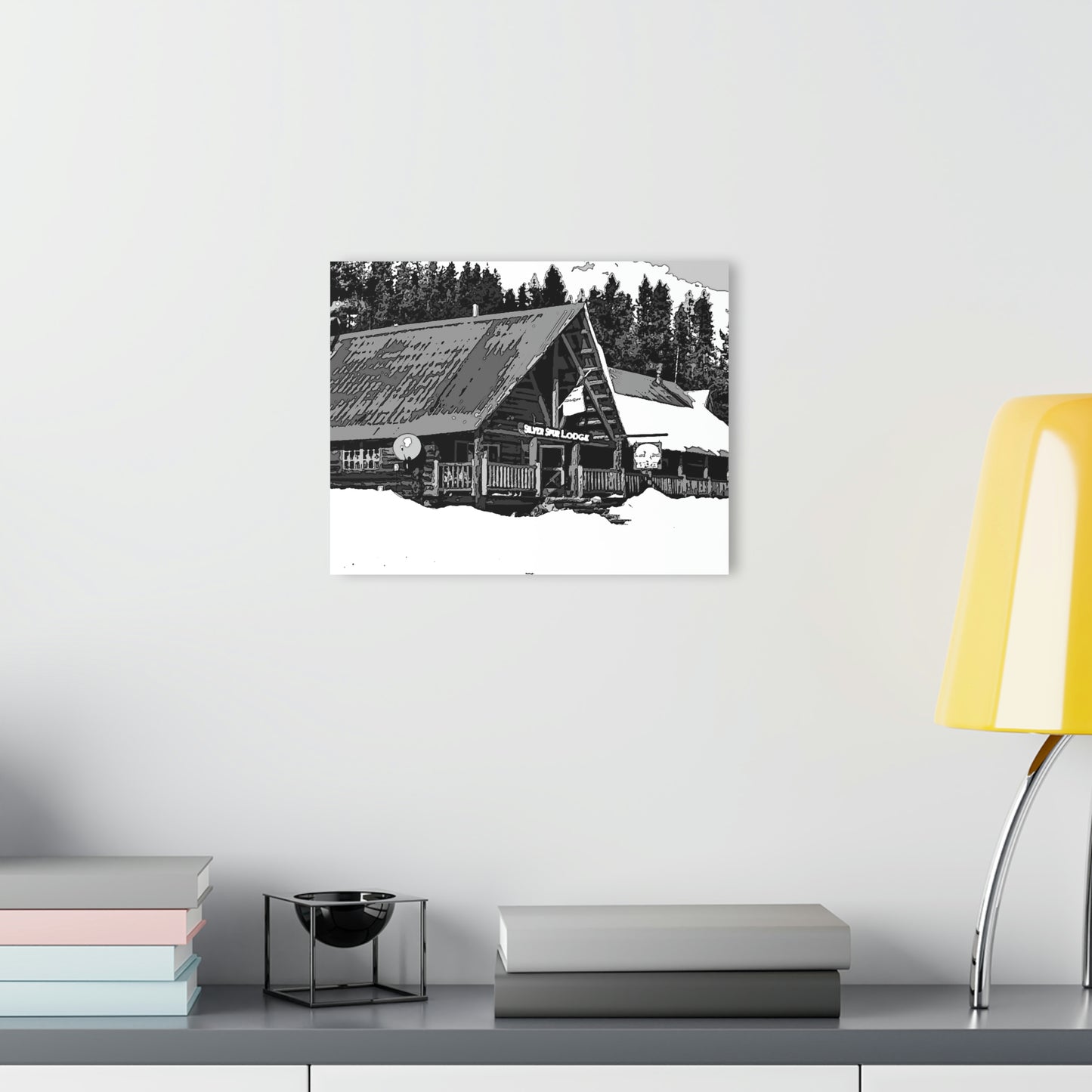 Acrylic Prints (French Cleat Hanging) ... A Beautiful Lodge & Back-Country Outfitter In A Mountain Town ... 'Dixie, Idaho, November 2022' ... Original Works ...