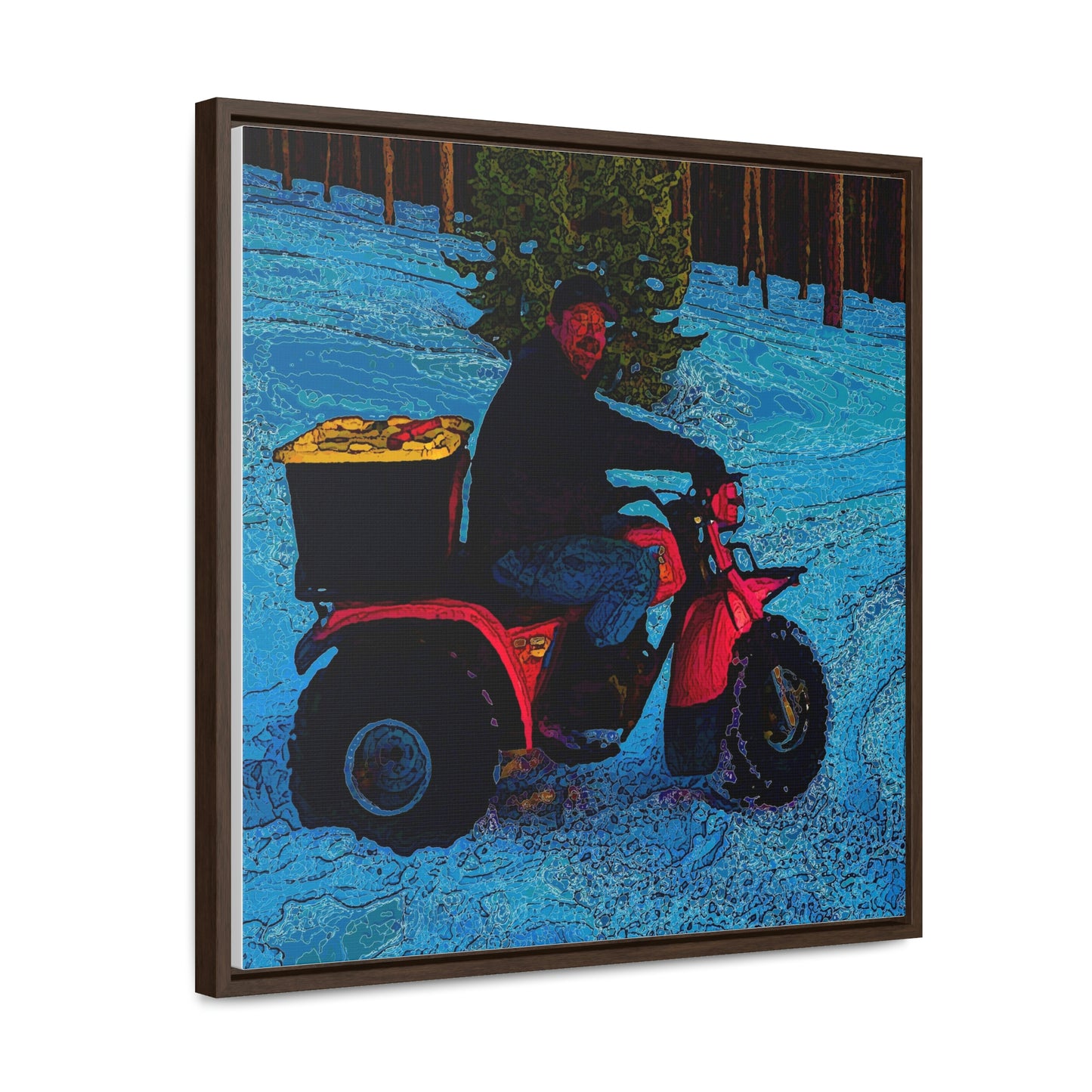 Gallery Canvas Wraps, Square Frame ... There's 2-Wheelin ... There's 4-Wheelin ... 'And-Of-Course' ... "There's 3-Wheelin-In-The-Snow" ...  Original Works ...