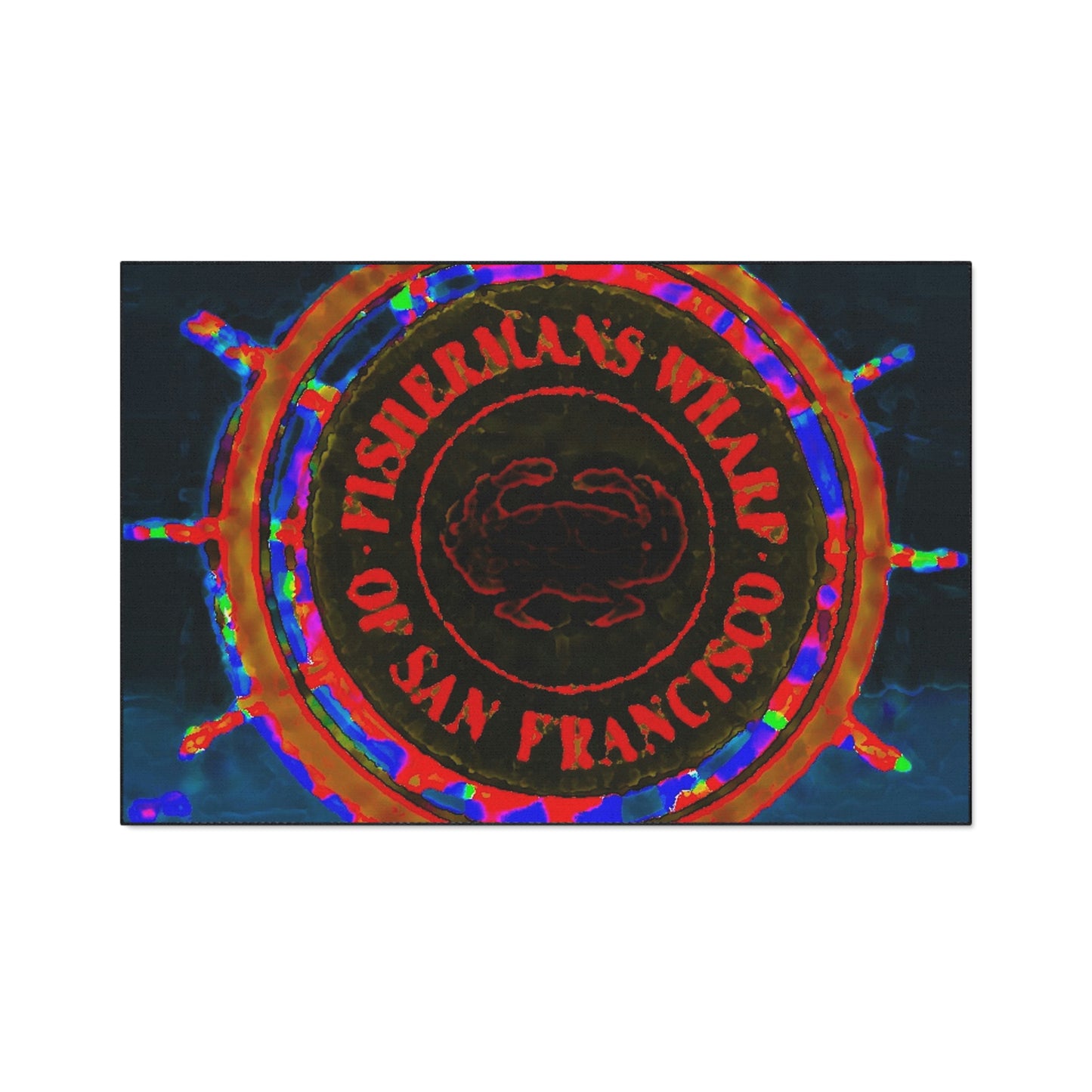Heavy Duty Floor Mat ...  "No.9 Fishermen's Grotto - Fishermen's Wharf, SF, California" ... Family Archives: 1970's ... Original Works ...