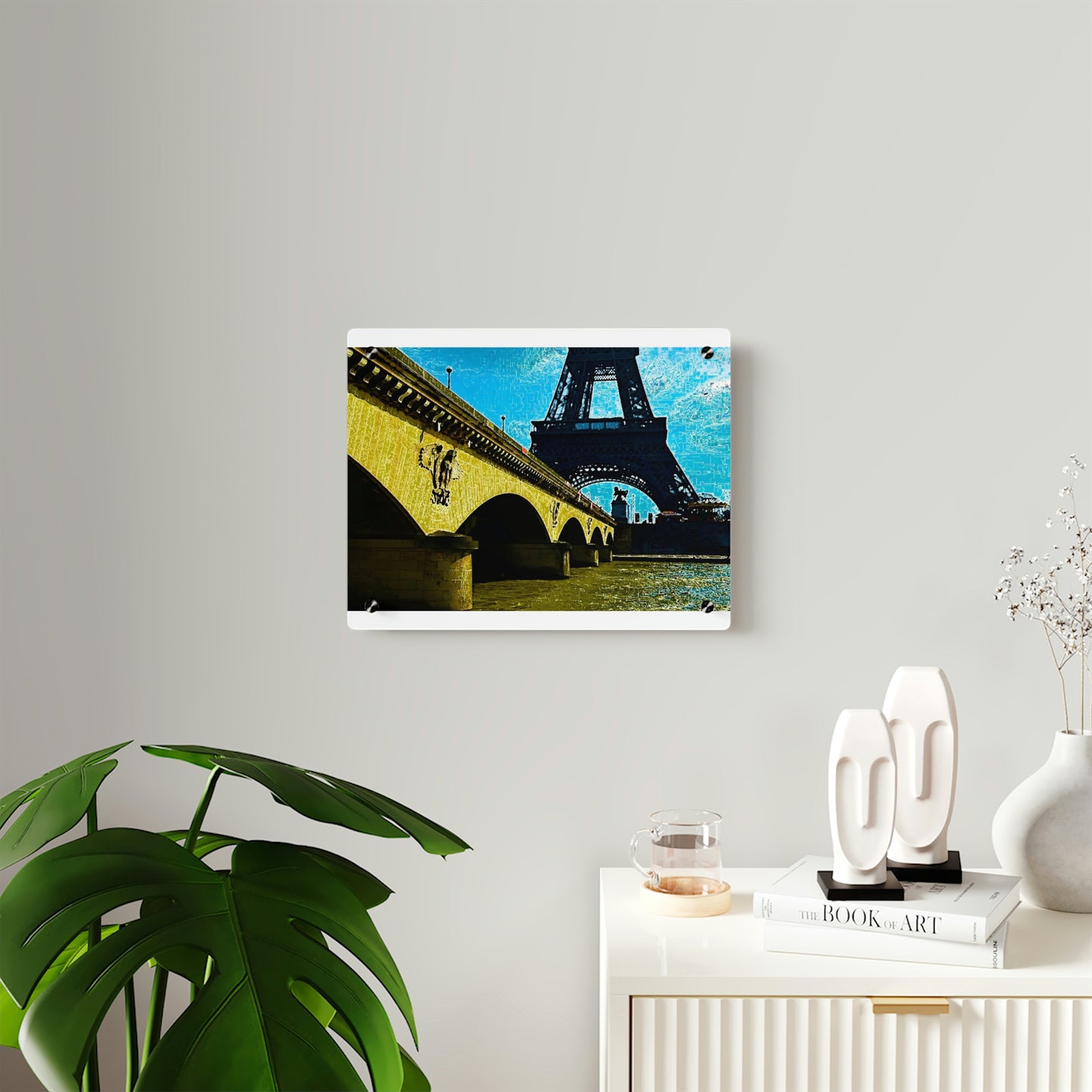 Acrylic Wall Art Panels ...  Le Tour D'Eiffel ..."Along The Water" ... Barbara Joan Bonnell-Holt ... Le Voyage De Paris: 1972 ... Original Works ...