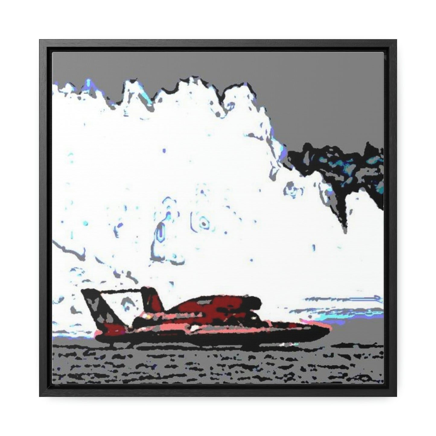 Gallery Canvas Wraps, Square Frame ...  Seattle Columbia Cup On Lake Washington ... "Dave Wilcox Heads For The Win" ... Associate Gift-Photo ... Original Works ...