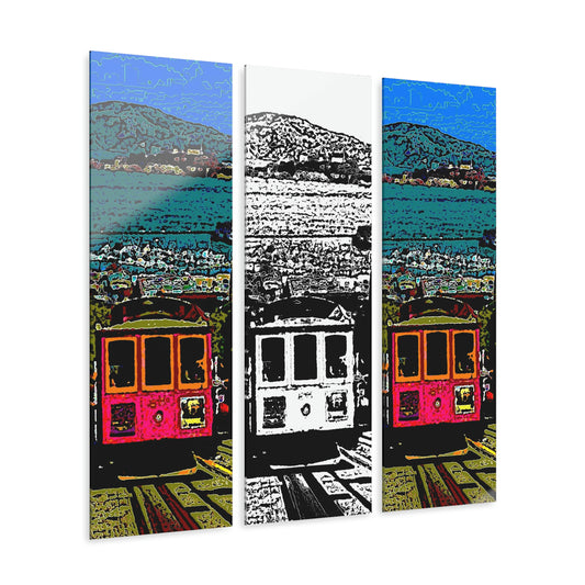 Acrylic Prints (Triptych) ... San Francisco ... 'A Rice-A-Roni-A-San Francisco Treat' ... "A Cable Car Classic" ... Family Archives: 1973 ... Original Works ...