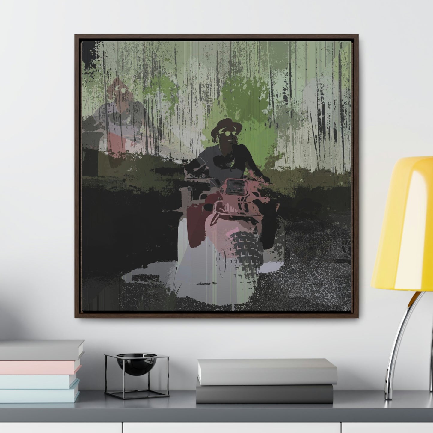 Gallery Canvas Wraps, Square Frame ...  3-Wheeln' N' Groovin The Mountain Roads ... Central Idaho ... Original Works ...