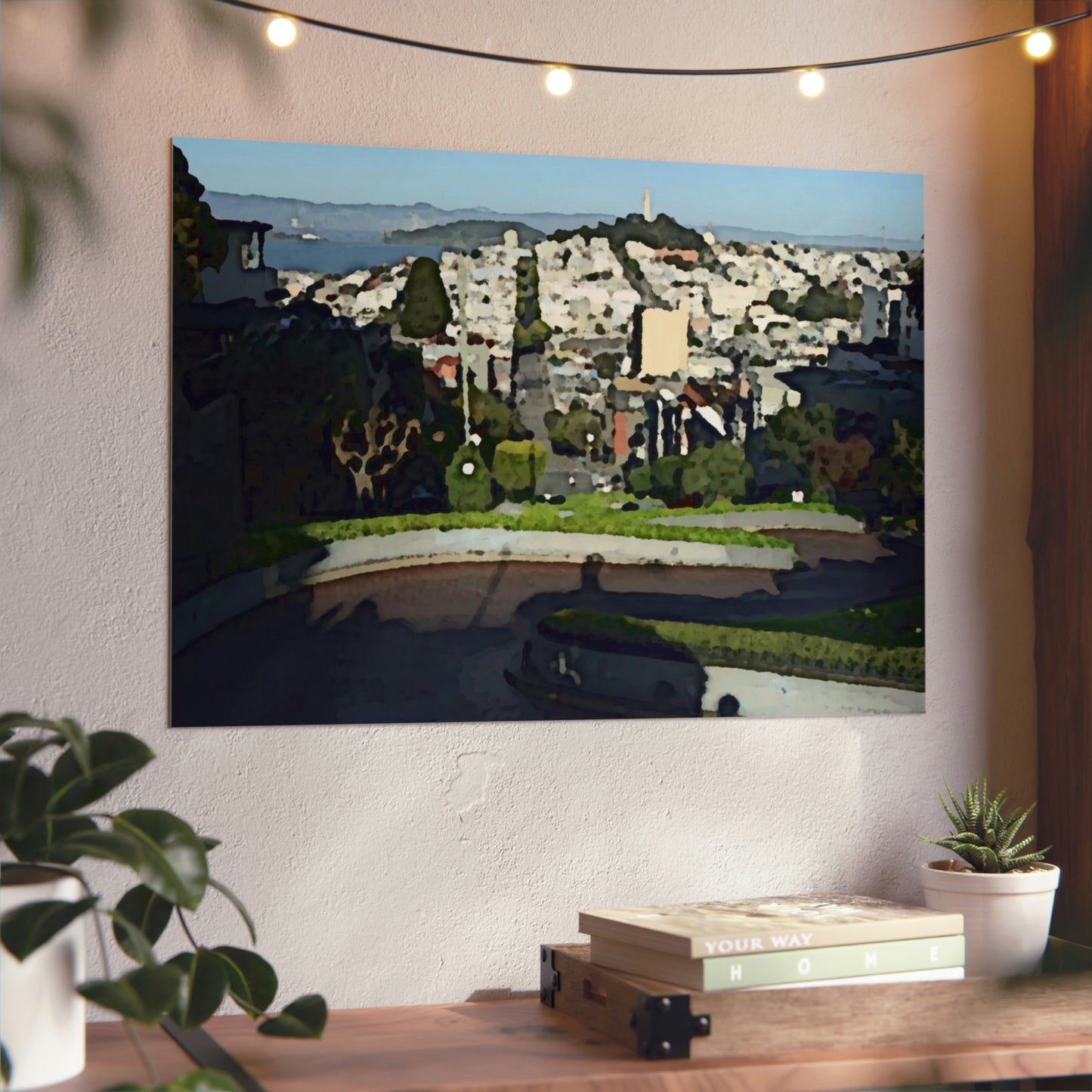 Aluminum Composite Panels ... "A Very Curvy Road With Outstanding Views" ... 'Keep You Eyes On The Road!' ... Lombard St, SF, California ... Family Archives (Father) ... Original Works ...