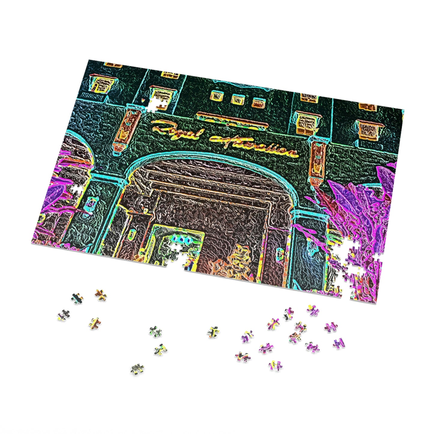 Jigsaw Puzzle (30, 110, 252, 500,1000-Piece) ... "La Grande Entree" At: 'The Pink Palace' ... The Royal Hawai'ian ... Honolulu, HI ... '27Oct2014' ... Original Works ...