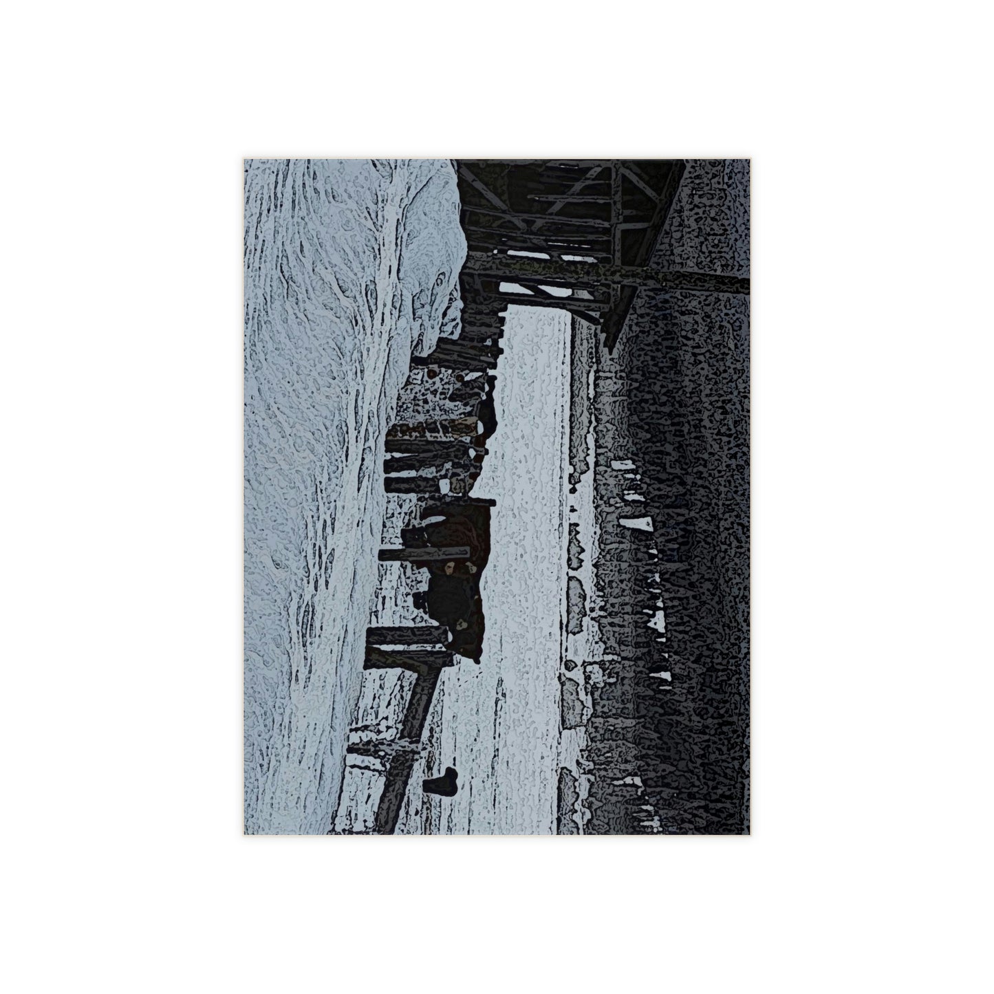 Ceramic Photo Tile .. A Quiet Morning ... "Along The Red River & Nature Preserve Plateau" ... Jan23 ... Original Works ...