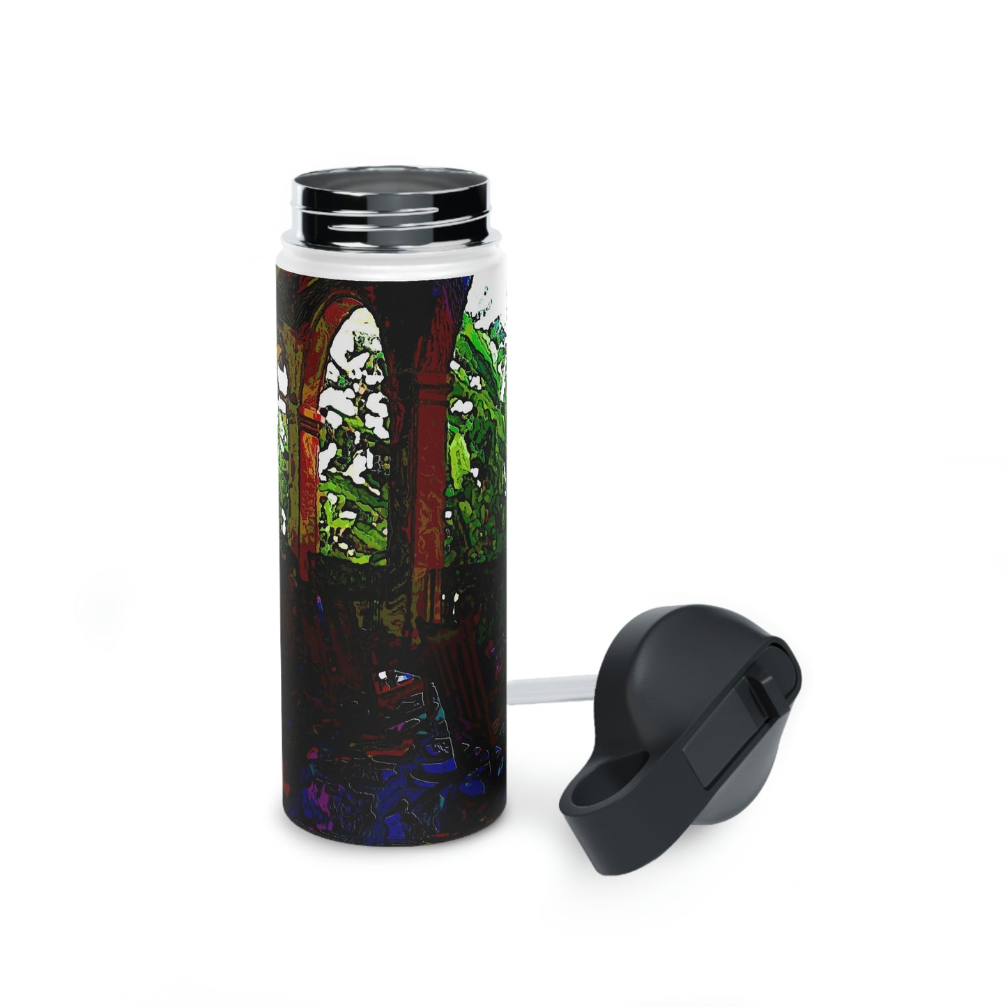 Stainless Steel Water Bottle, Standard Lid ... Lanai & Rocking Chairs At: 'The Pink Palace' ... The Royal Hawai'ian ... Honolulu, HI ... '27Oct2014' ... Original Works ...