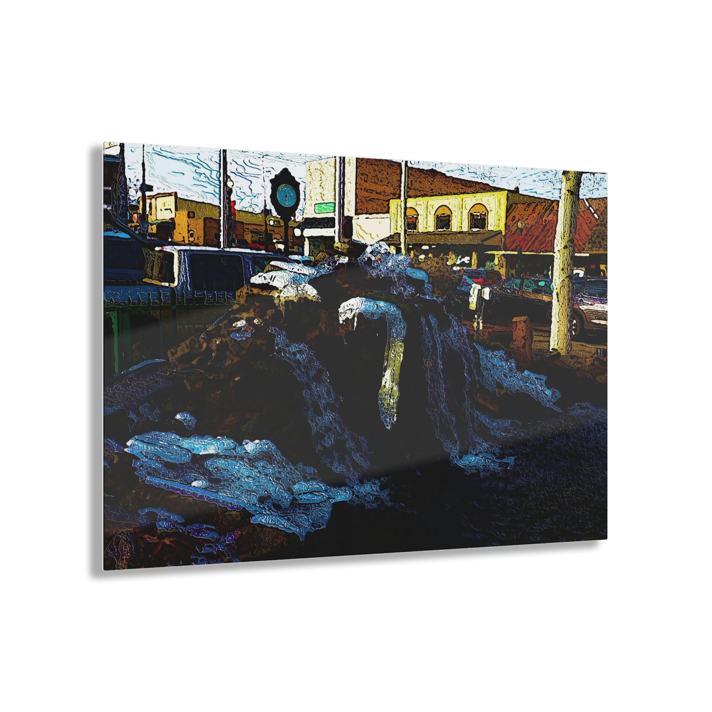 Acrylic Prints ... "Ice & Water Sculpted" ... Downtown Grangeville, Idaho ... Adjacent To Irwin Pharmacy ... 5Jan23 ... Original Works ...