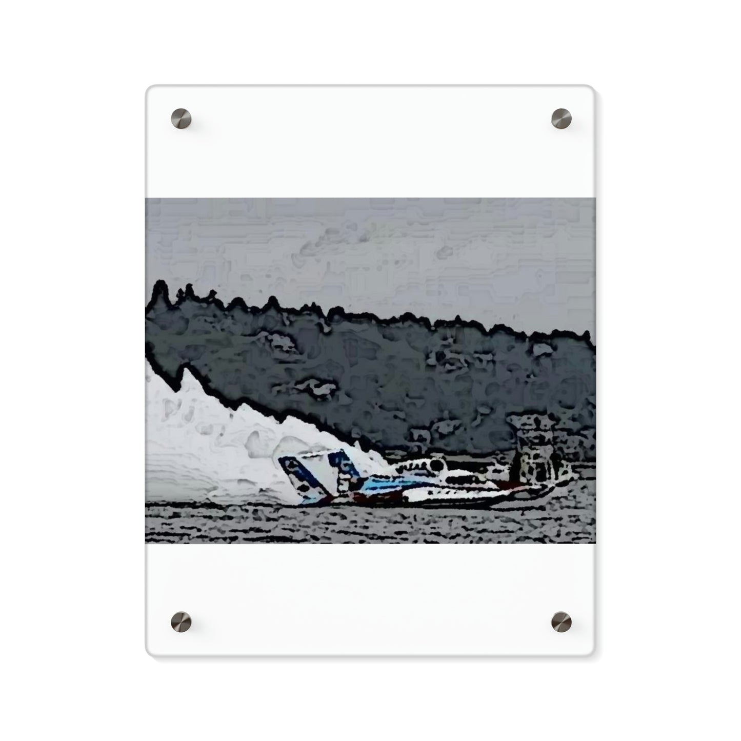 Acrylic Wall Art Panels ... Seattle Columbia Cup On Lake Washington ... "Dave Wilcox Heads For The Win" ... Associate Gift-Photo ... Original Works ...