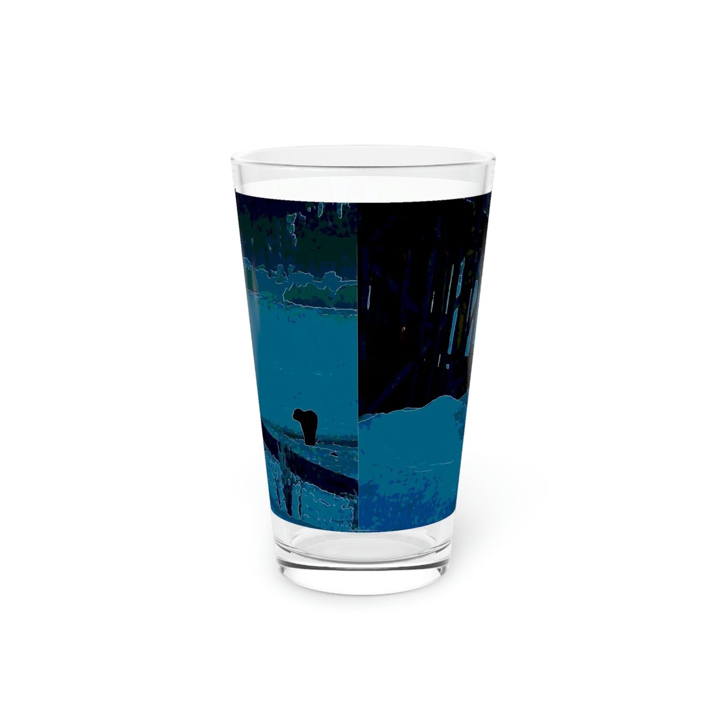 Pint Glass, 16oz ... A Quiet Morning ... "Along The Red River & Nature Preserve Plateau" ... Jan23 ... Original Works ...