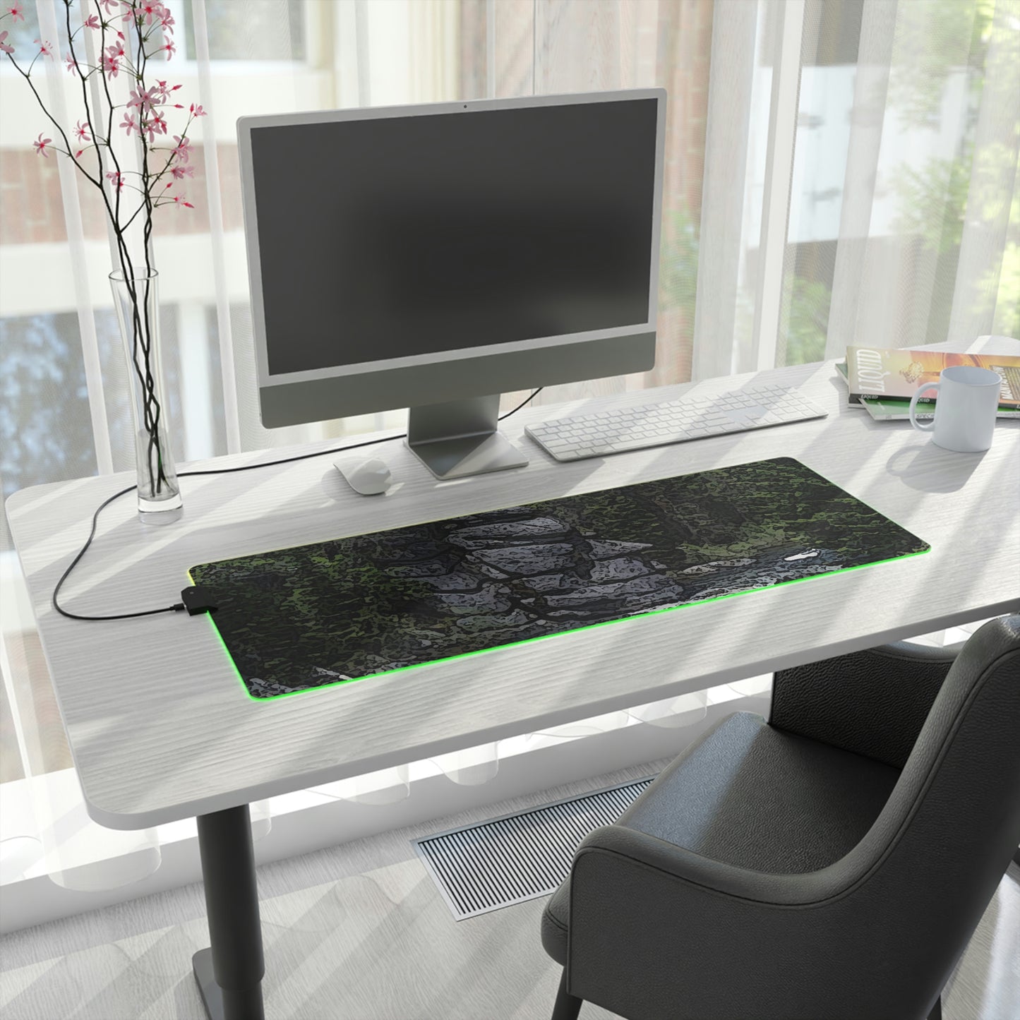 LED Gaming Mouse Pad ..."I Am Innocent" ... Tricky-Dick Immortalized ... Nixon Rock: Along The River ... Central Idaho, Summer 2020 ... Original Works ...