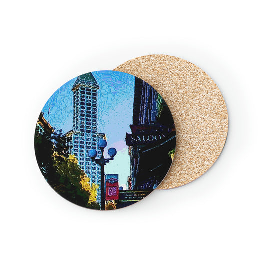 Coasters ...  Pioneer Square & Smith Tower ... 'That World Famous View' ... Colleague Supplied Photo ... Original Works ...