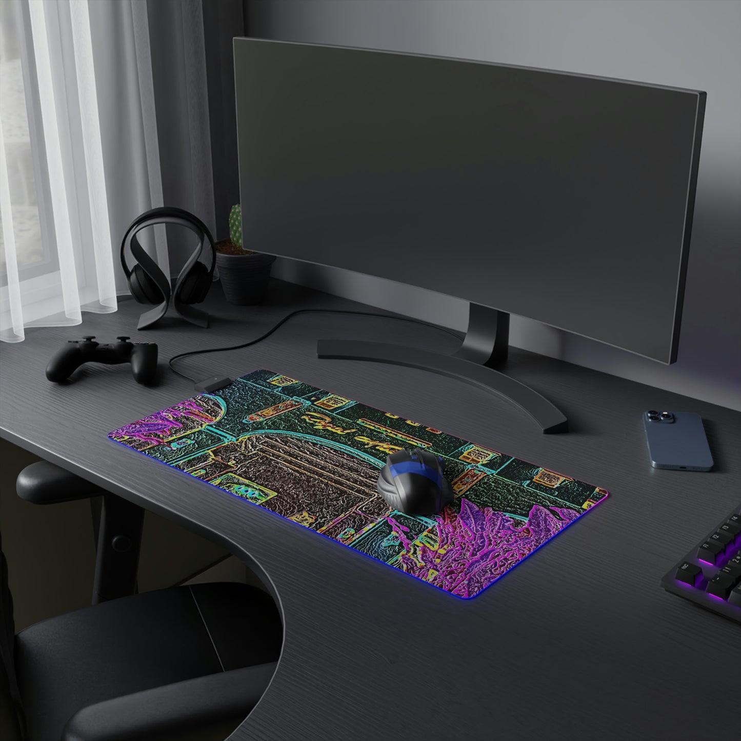 LED Gaming Mouse Pad ... "La Grande Entree" At: 'The Pink Palace' ... The Royal Hawai'ian ... Honolulu, HI ... '27Oct2014' ... Original Works ...
