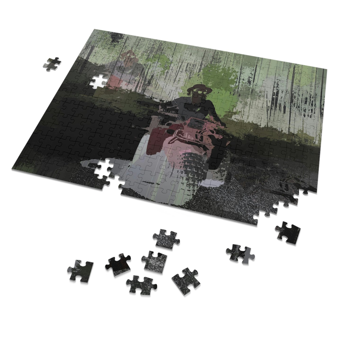 Jigsaw Puzzle (30, 110, 252, 500,1000-Piece) ... 3-Wheeln' N' Groovin The Mountain Roads ... Central Idaho ... Original Works ...