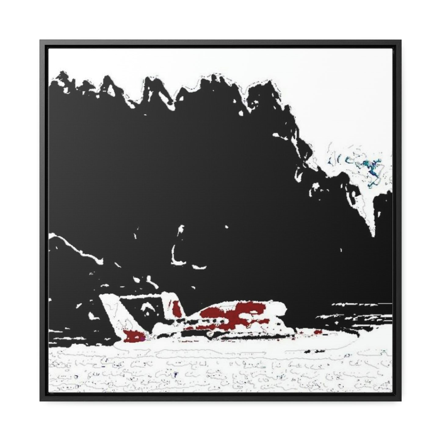 Gallery Canvas Wraps, Square Frame ...  Seattle Columbia Cup On Lake Washington ... "Dave Wilcox Heads For The Win" ... Associate Gift-Photo ... Original Works ...