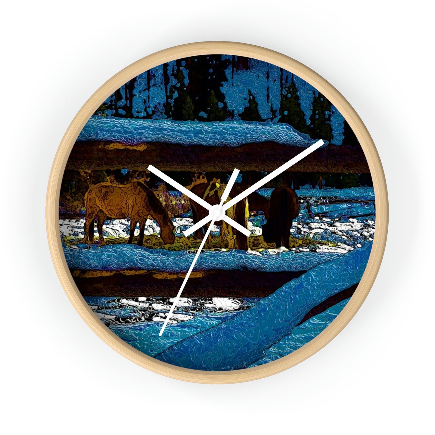 Wall clock ... A Horse ... A Saddle ...  Foraging Through The Snow ...  An_Asses 'Cry' ... Central Idaho, November 2022 ...  Original Works ...