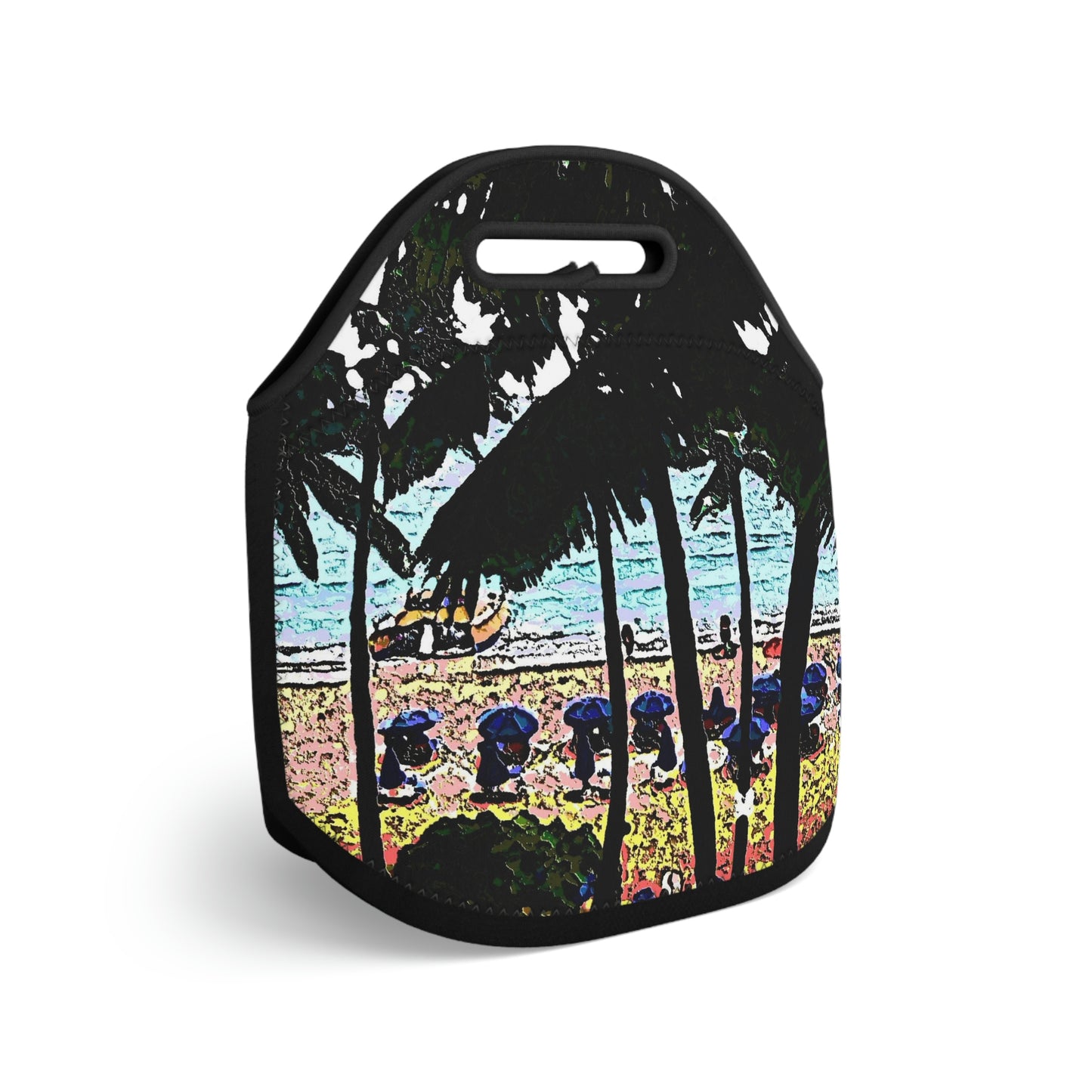 Neoprene Lunch Bag ... "A Beautiful Beach Amongst The Palms" ... The Outrigger Waikiki, Honolulu, Oahu ... Original Works ...