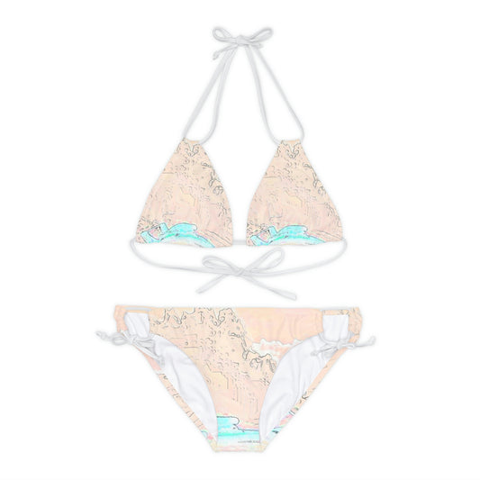 Strappy Bikini Set ... Seattle Columbia Cup On Lake Washington ... "Dave Wilcox Heads For The Win" ... Associate Gift-Photo ... Original Works ...