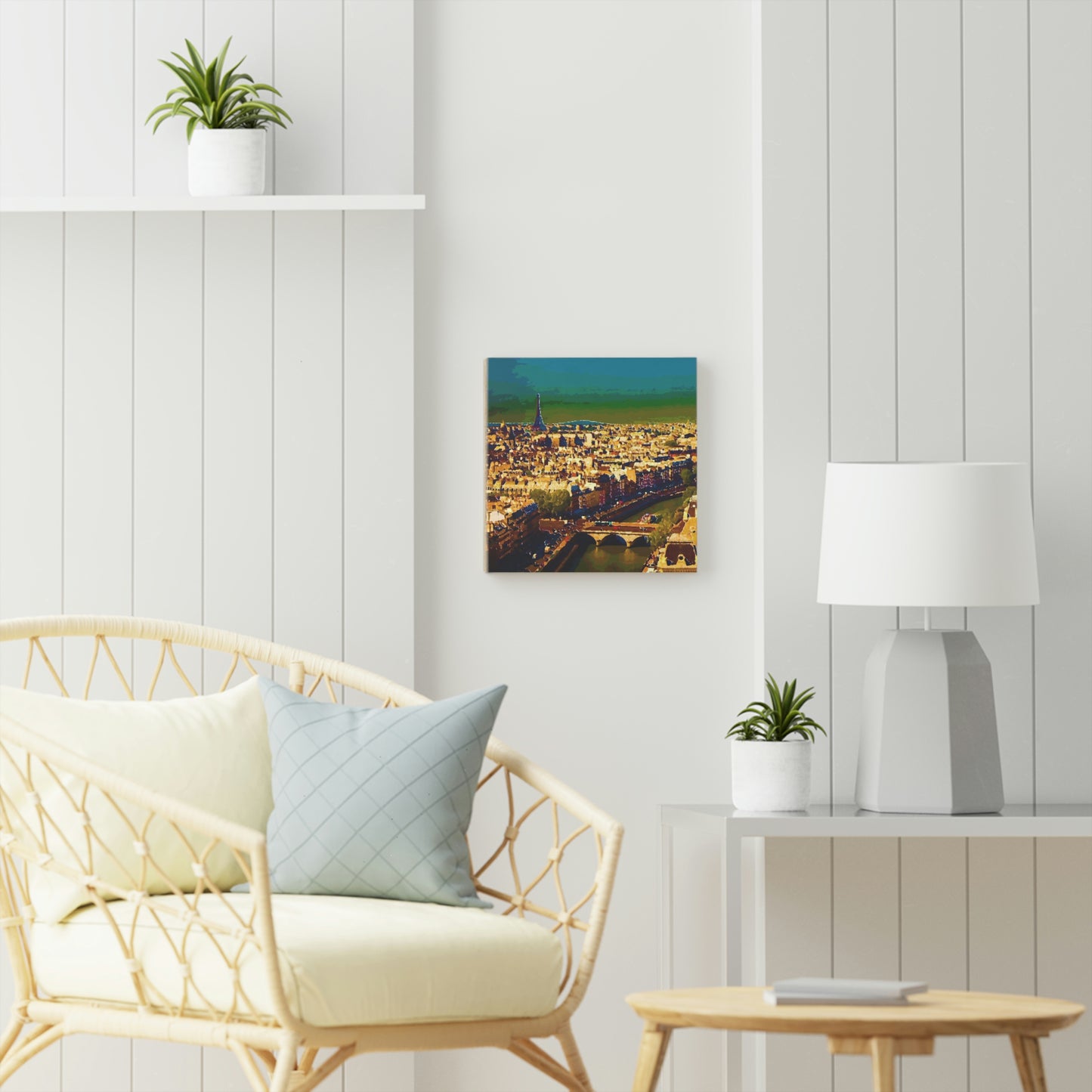 Wood Canvas ... Au Paris ... "Along The River Seine" ... Barbara Joan Bonnell-Holt: 1972 ... Original Works ...