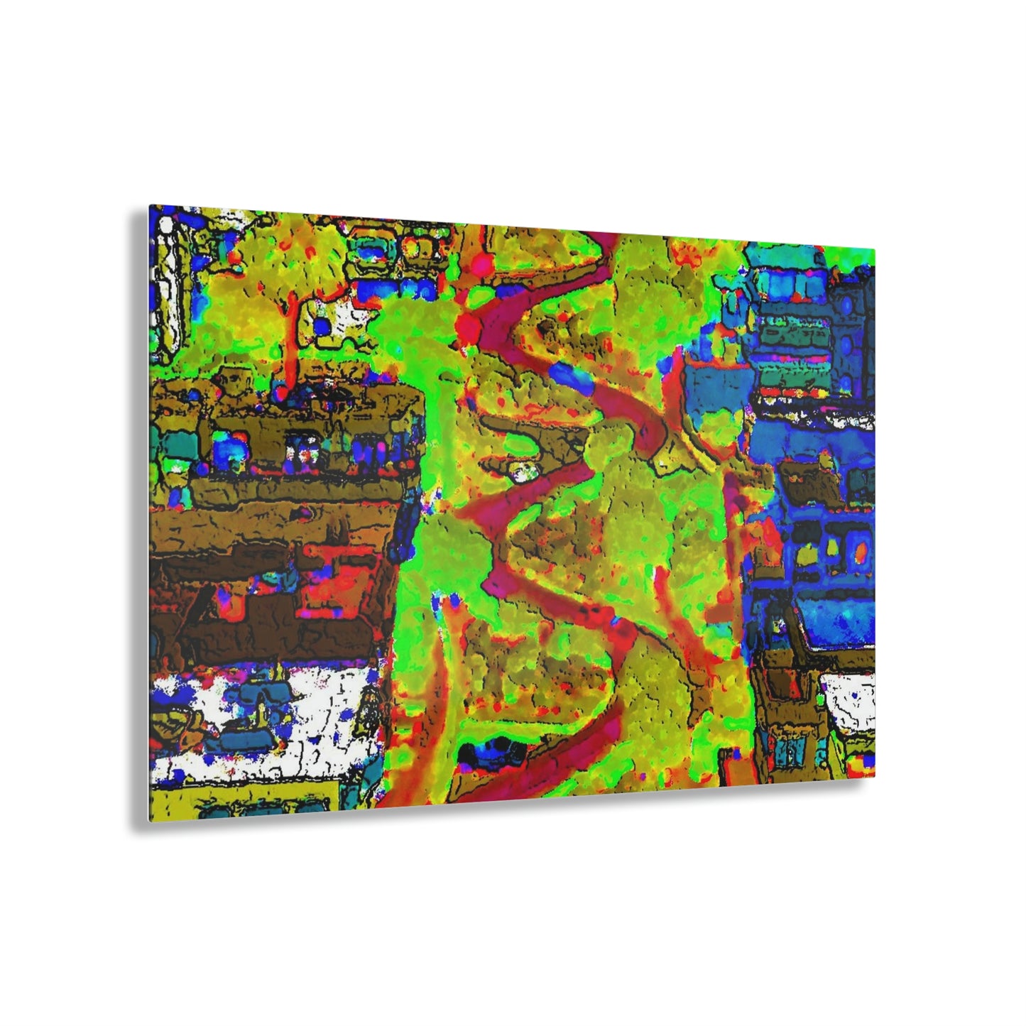 Acrylic Prints ... A Crazy Street ... 'Eight Winding Curve-Switchbacks' ... "Lombard Street, San Francisco, CA' ... Family Archives: 1970's ... Original Works ...