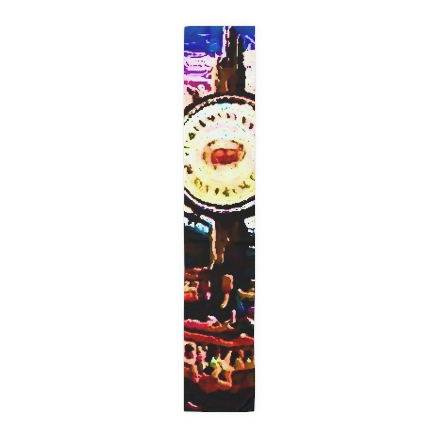 Table Runner (Cotton, Poly) ...  "No.9 Fishermen's Grotto - Fishermen's Wharf, SF, California" ... Family Archives: 1970's ... Original Works ...