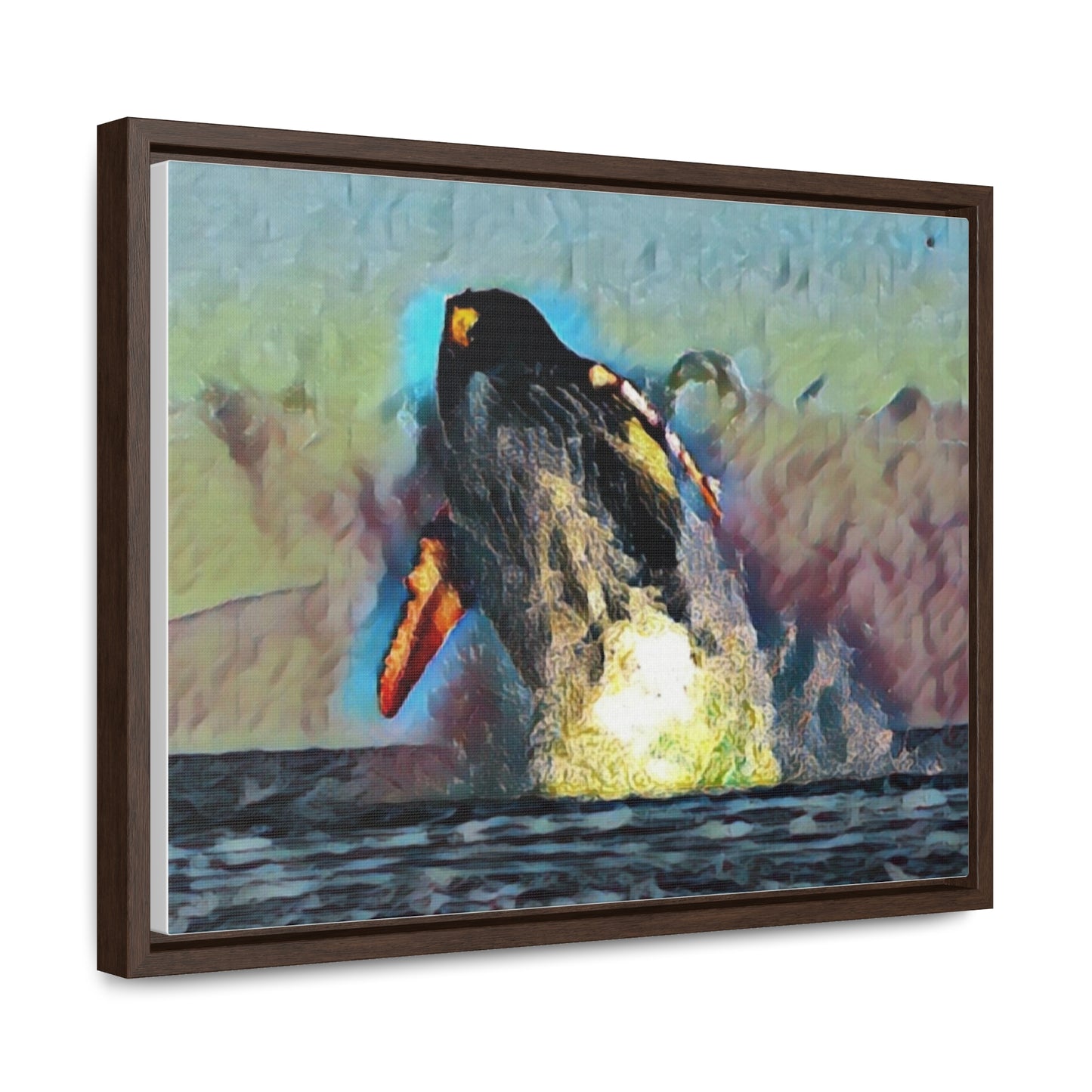 Gallery Canvas Wraps, Horizontal Frame ... An Extraordinary Humpback Breach ... 'With Explosive Energy' ... Family Archives (KPH) ... Circa: 21st Century. Maui, HI ... Original Works ...