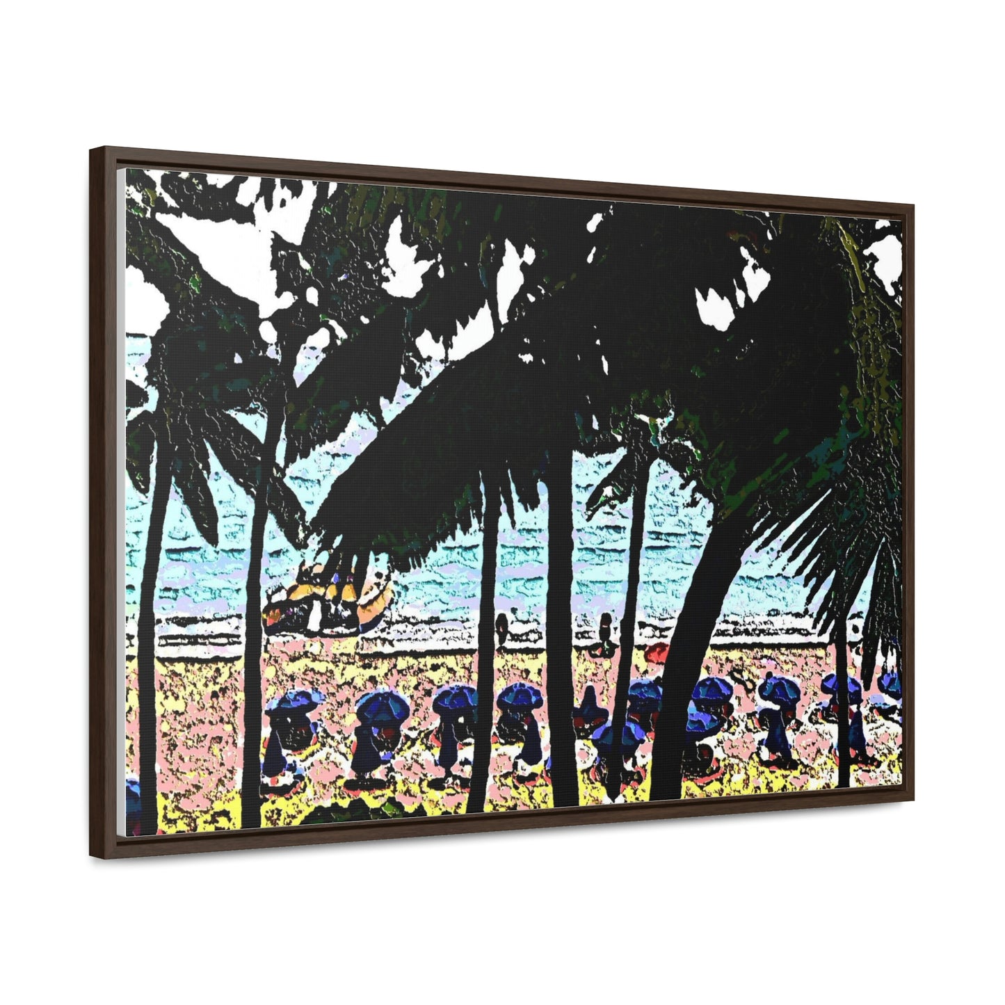Gallery Canvas Wraps, Horizontal Frame ... "A Beautiful Beach Amongst The Palms" ... The Outrigger Waikiki, Honolulu, Oahu ... Original Works ...