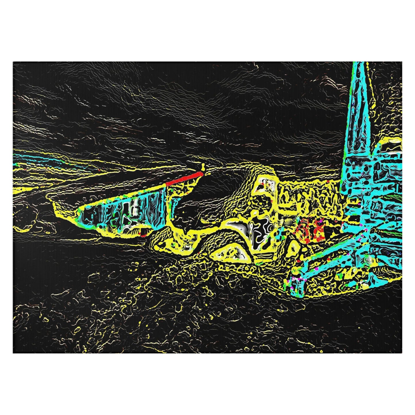 Dornier Rug ... "Snow Vehicle In Snow Storm At-Rest" ... Circa 12Mar23 ... Central Idaho ... 18-Hours Rendering Time: Original Works ...