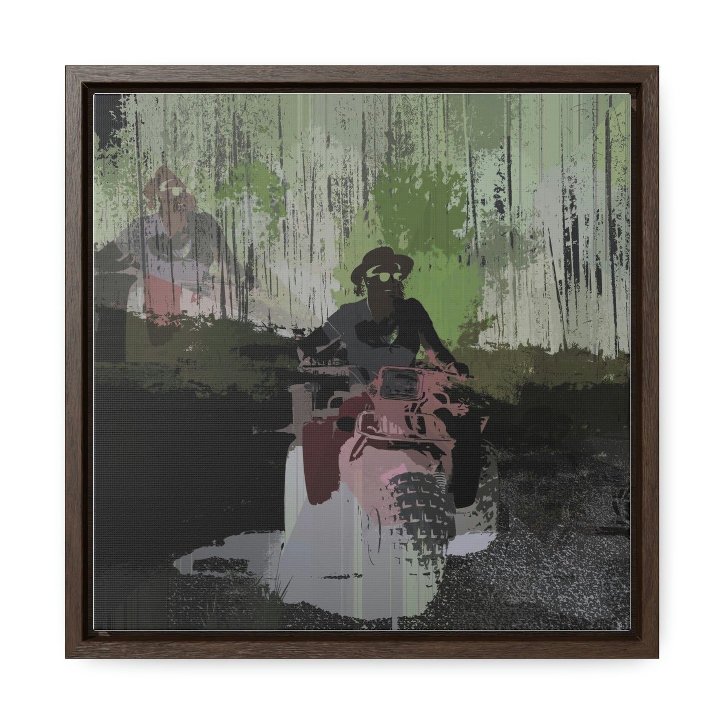 Gallery Canvas Wraps, Square Frame ...  3-Wheeln' N' Groovin The Mountain Roads ... Central Idaho ... Original Works ...
