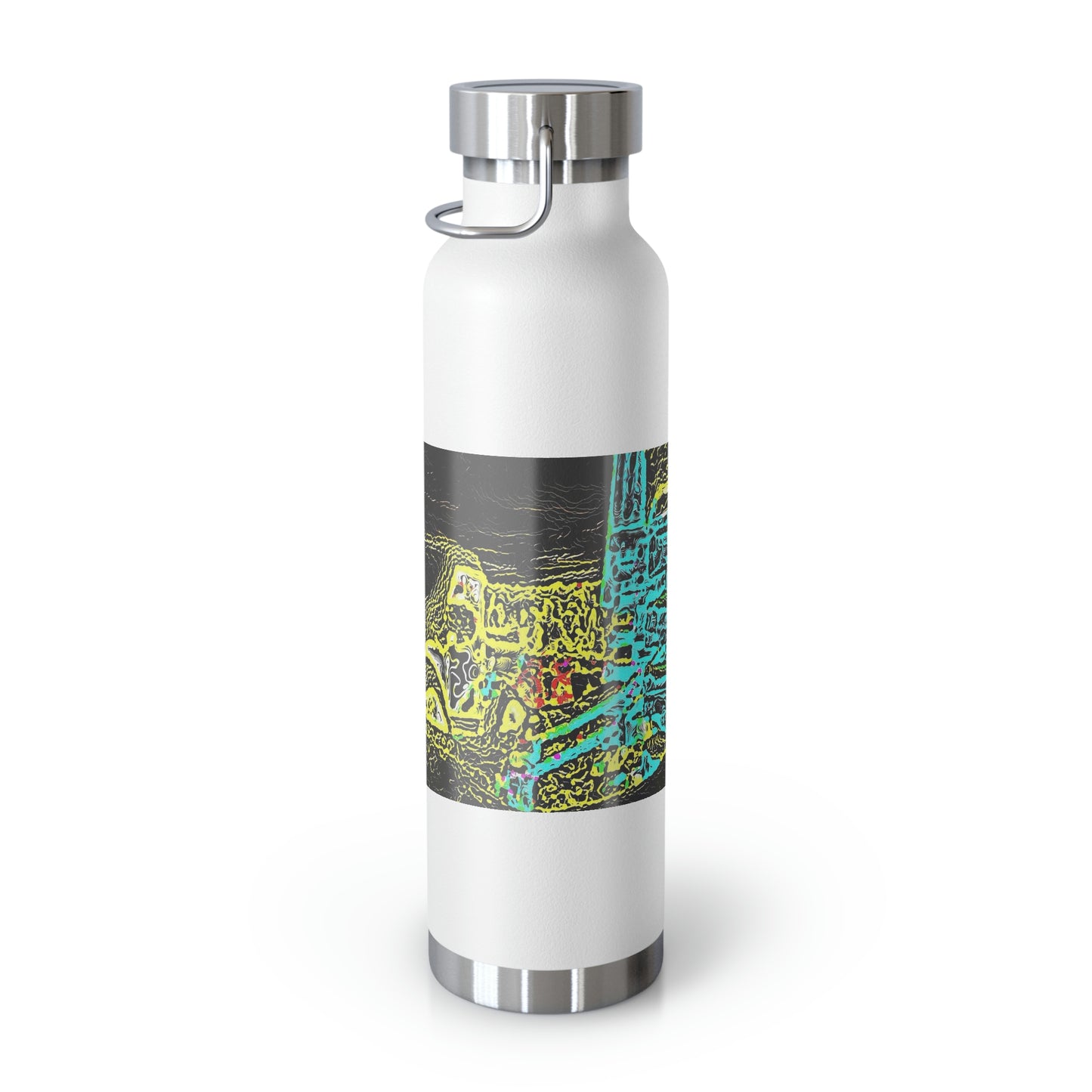 Copper Vacuum Insulated Bottle, 22oz ... "Snow Vehicle In Snow Storm At-Rest" ... Circa 12Mar23 ... Central Idaho ... 18-Hours Rendering Time: Original Works ...
