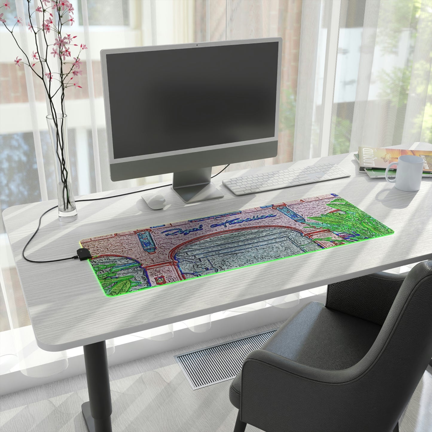 LED Gaming Mouse Pad ... "La Grande Entree" At: 'The Pink Palace' ... The Royal Hawai'ian ... Honolulu, HI ... '27Oct2014' ... Original Works ...