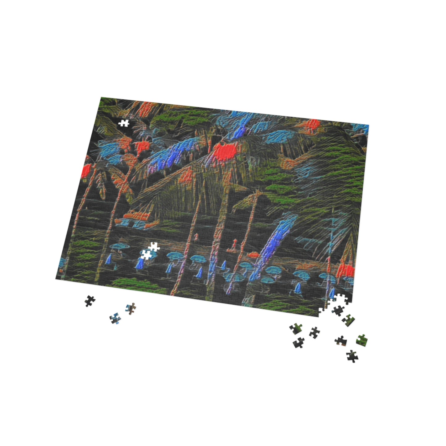 Puzzle (96, 252, 500, 1000-Piece) ... "The Royal Hawai'ian: Waikiki Beach_Beach" ... Honolulu, HI ... Ocotber 2014 (Halloween) ... Original Works ...