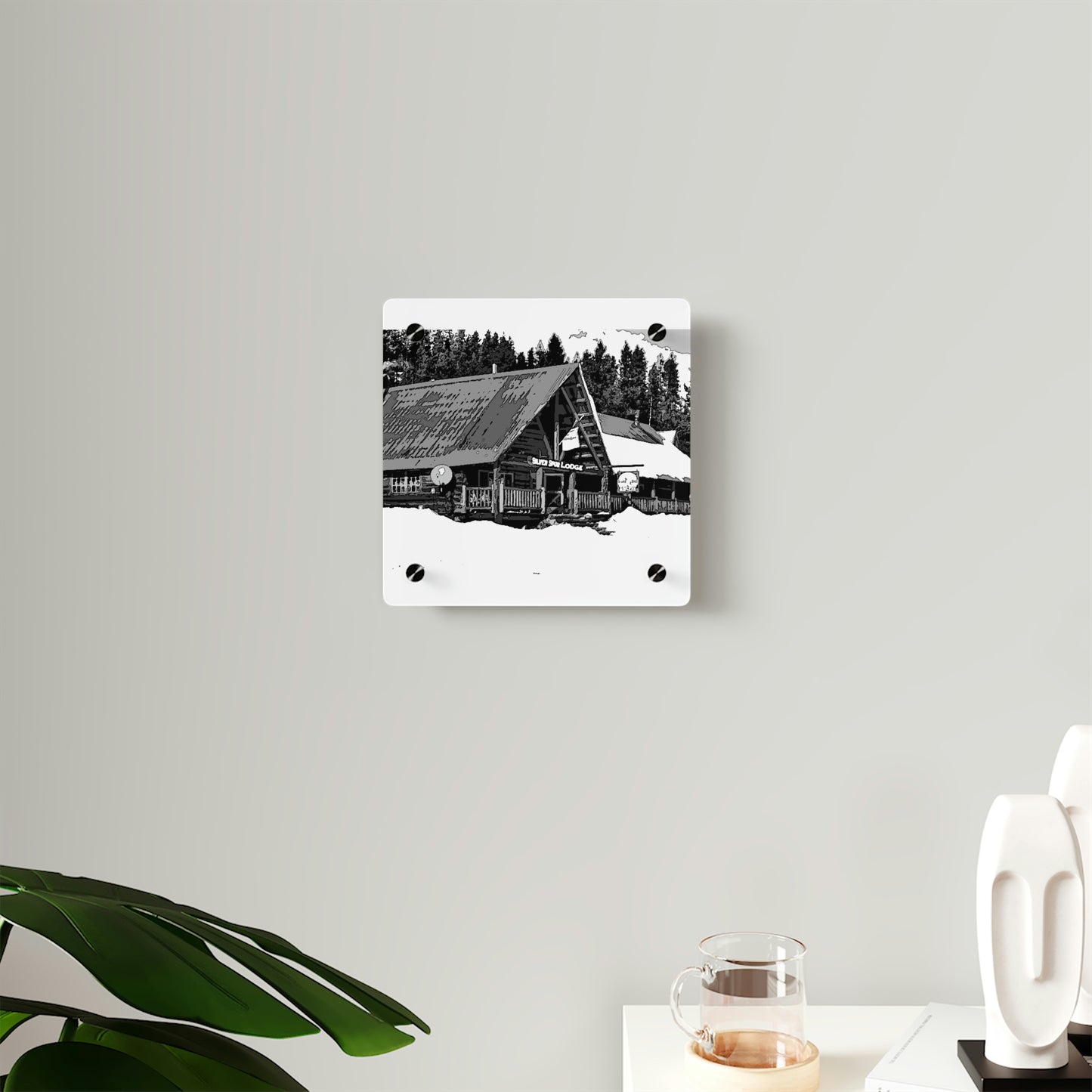 Acrylic Wall Art Panels ... A Beautiful Lodge & Back-Country Outfitter In A Mountain Town ... 'Dixie, Idaho, November 2022' ... Original Works ...