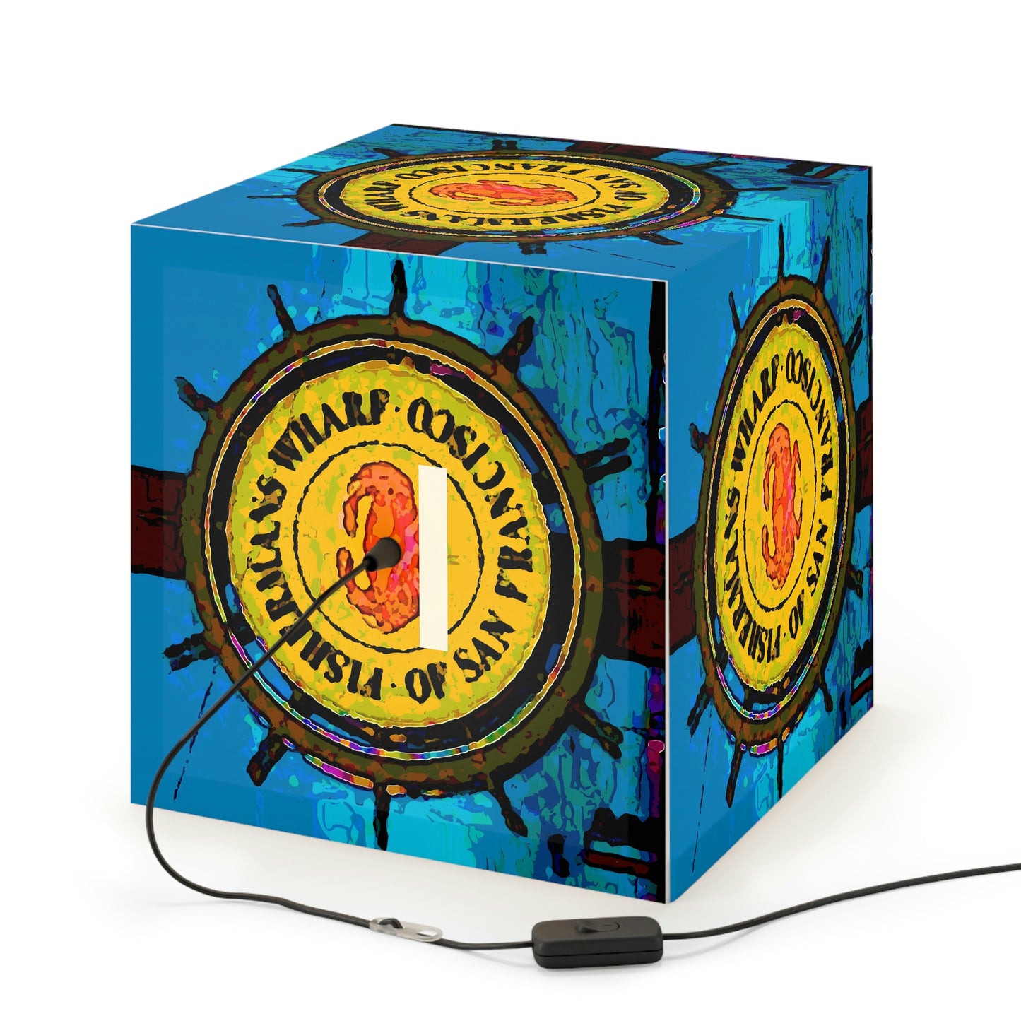 Light Cube Lamp ...  "No.9 Fishermen's Grotto - Fishermen's Wharf, SF, California" ... Family Archives: 1970's ... Original Works ...