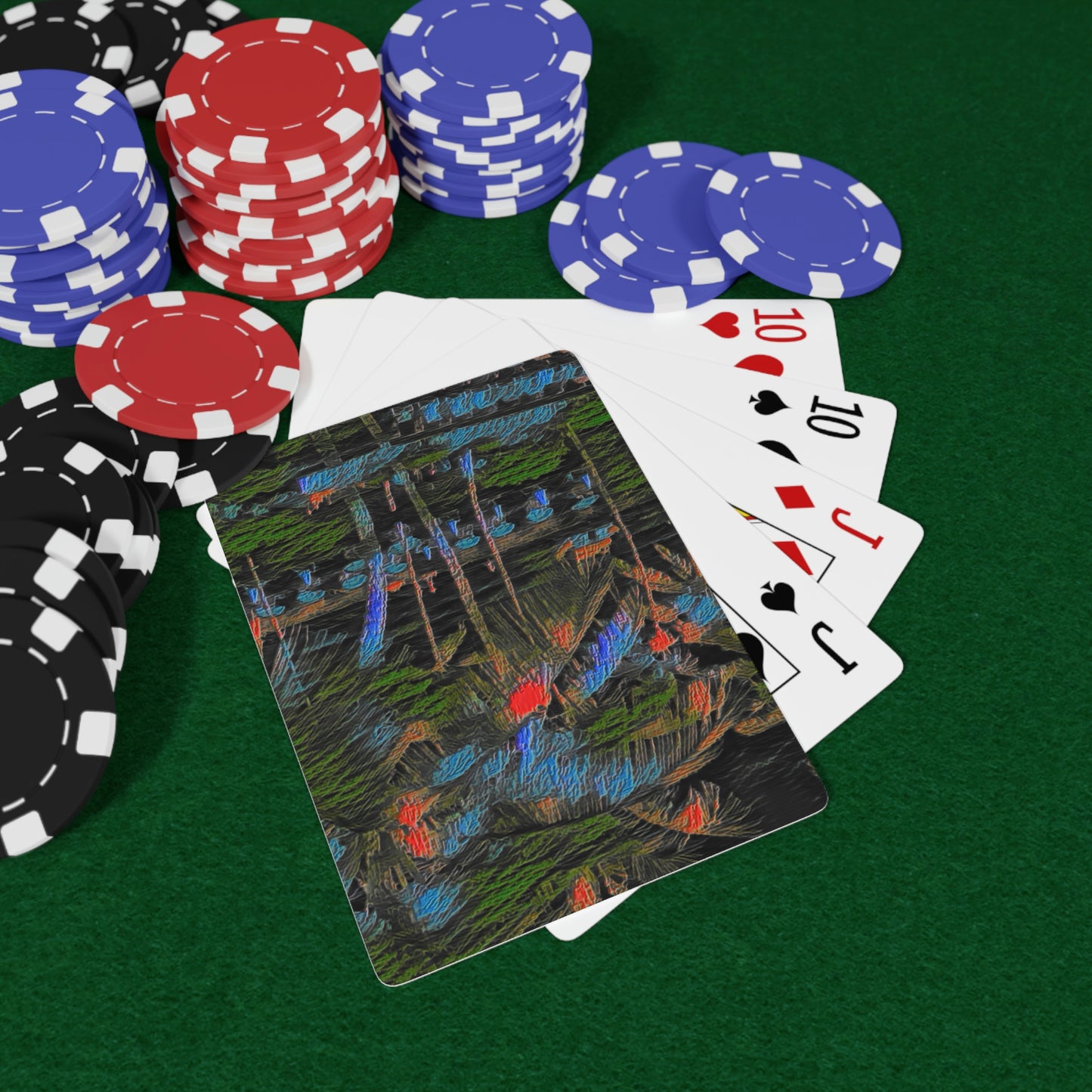Custom Poker Cards ... "The Royal Hawai'ian: Waikiki Beach_Beach" ... Honolulu, HI ... Ocotber 2014 (Halloween) ... Original Works ...