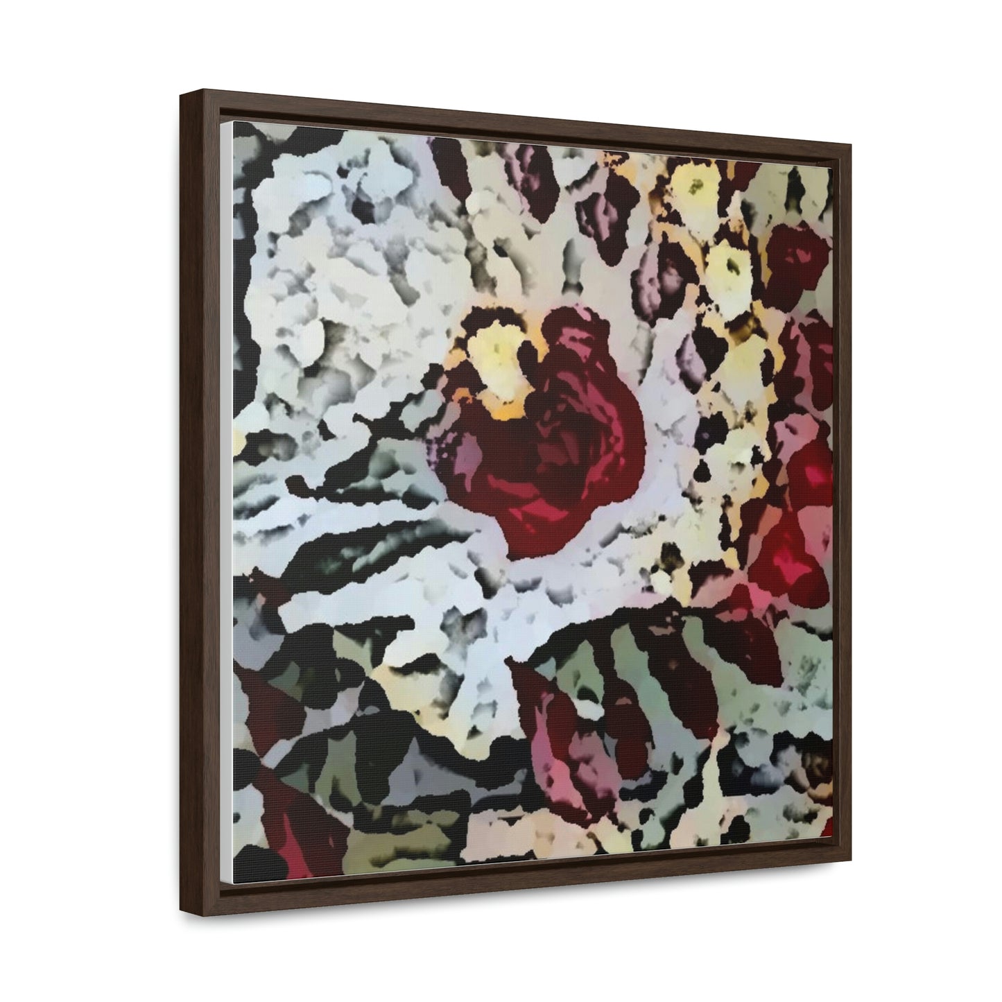 Gallery Canvas Wraps, Square Frame ... "A Friendly Flower" ... Pointsettia 'Pointing' ... Original Works ... (Supplied Photograph) ...