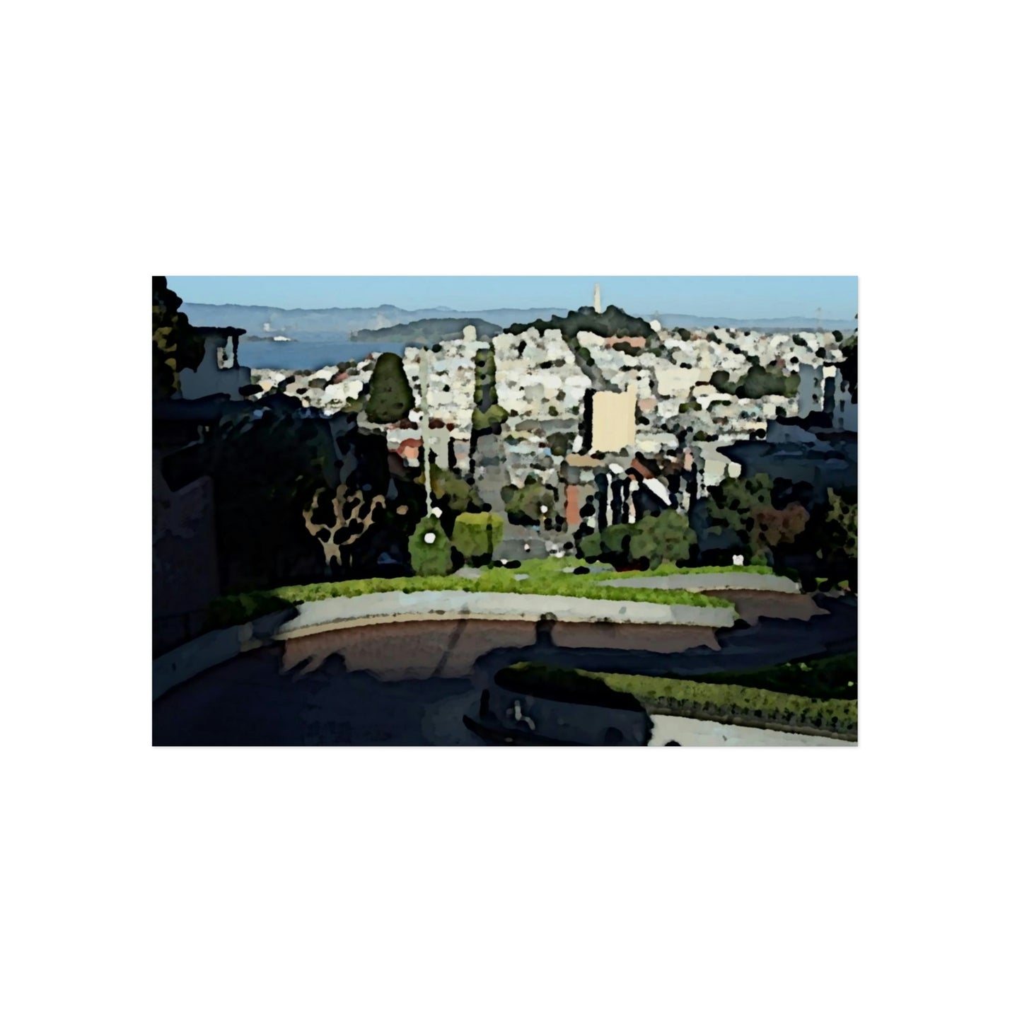 Aluminum Composite Panels ... "A Very Curvy Road With Outstanding Views" ... 'Keep You Eyes On The Road!' ... Lombard St, SF, California ... Family Archives (Father) ... Original Works ...