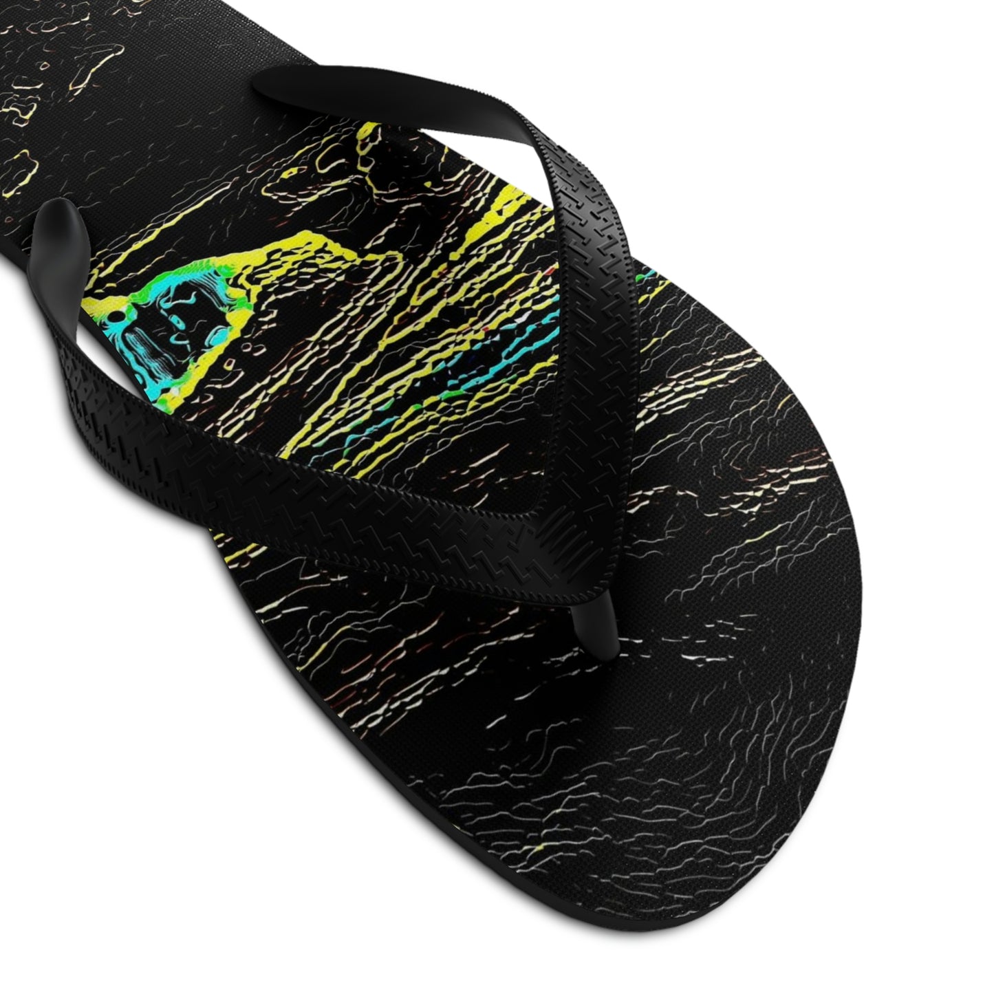Unisex Flip-Flops ... "Snow Vehicle In Snow Storm At-Rest" ... Circa 12Mar23 ... Central Idaho ... 18-Hours Rendering Time: Original Works ...