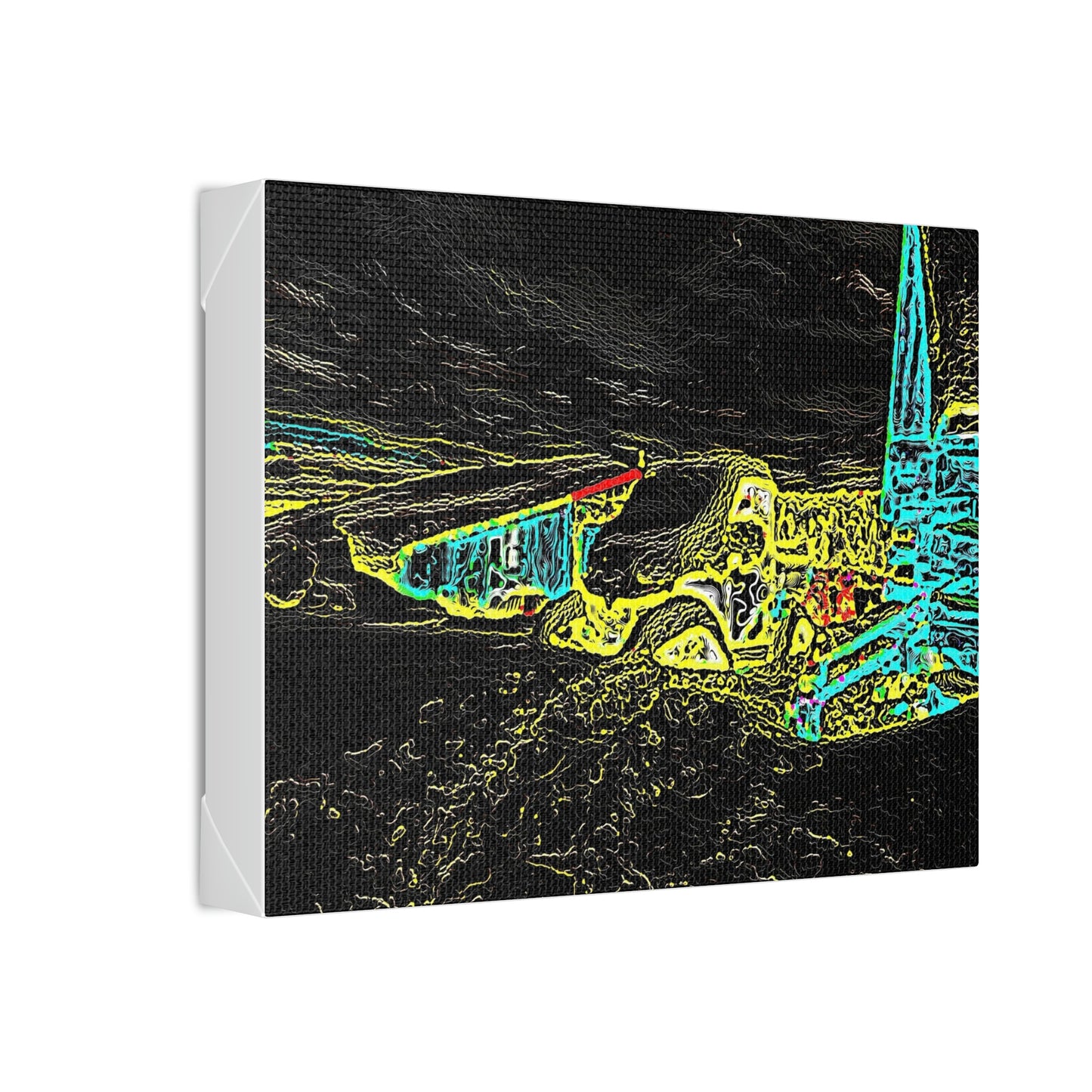 Polyester Canvas ... "Snow Vehicle In Snow Storm At-Rest" ... Circa 12Mar23 ... Central Idaho ... 18-Hours Rendering Time: Original Works ...