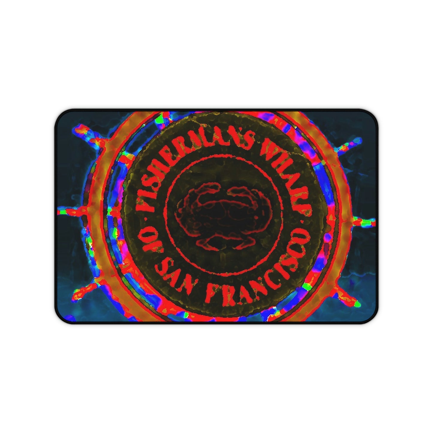 Desk Mat ...  "No.9 Fishermen's Grotto - Fishermen's Wharf, SF, California" ... Family Archives: 1970's ... Original Works ...