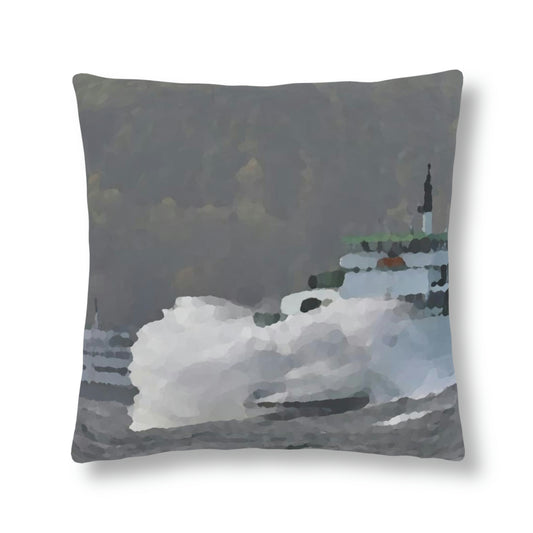 Waterproof Pillows ... WADOT Ferry Crossing ... "A Very Rough Day" ... Mulkiteo Route ... Family Archives ... Early 1990's' ... Original Works ...