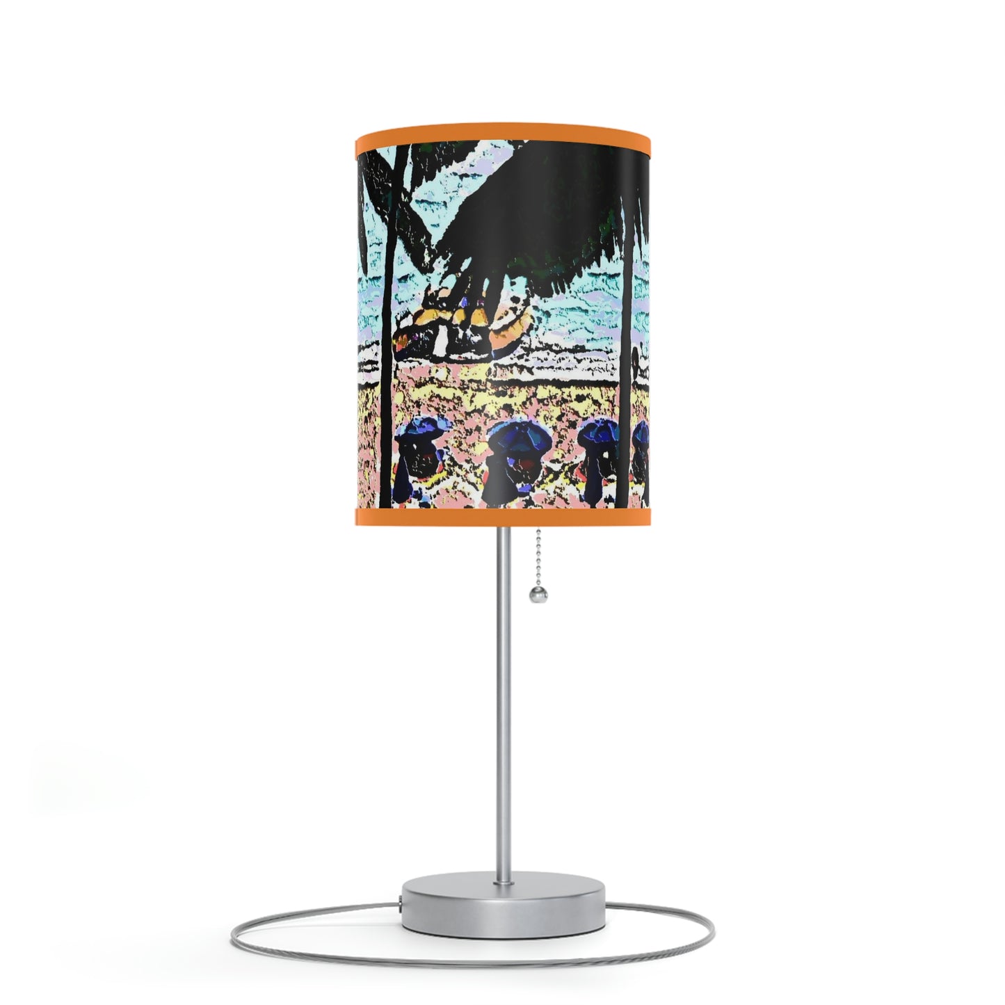 Lamp on a Stand, US|CA plug ... "A Beautiful Beach Amongst The Palms" ... The Outrigger Waikiki, Honolulu, Oahu ... Original Works ...