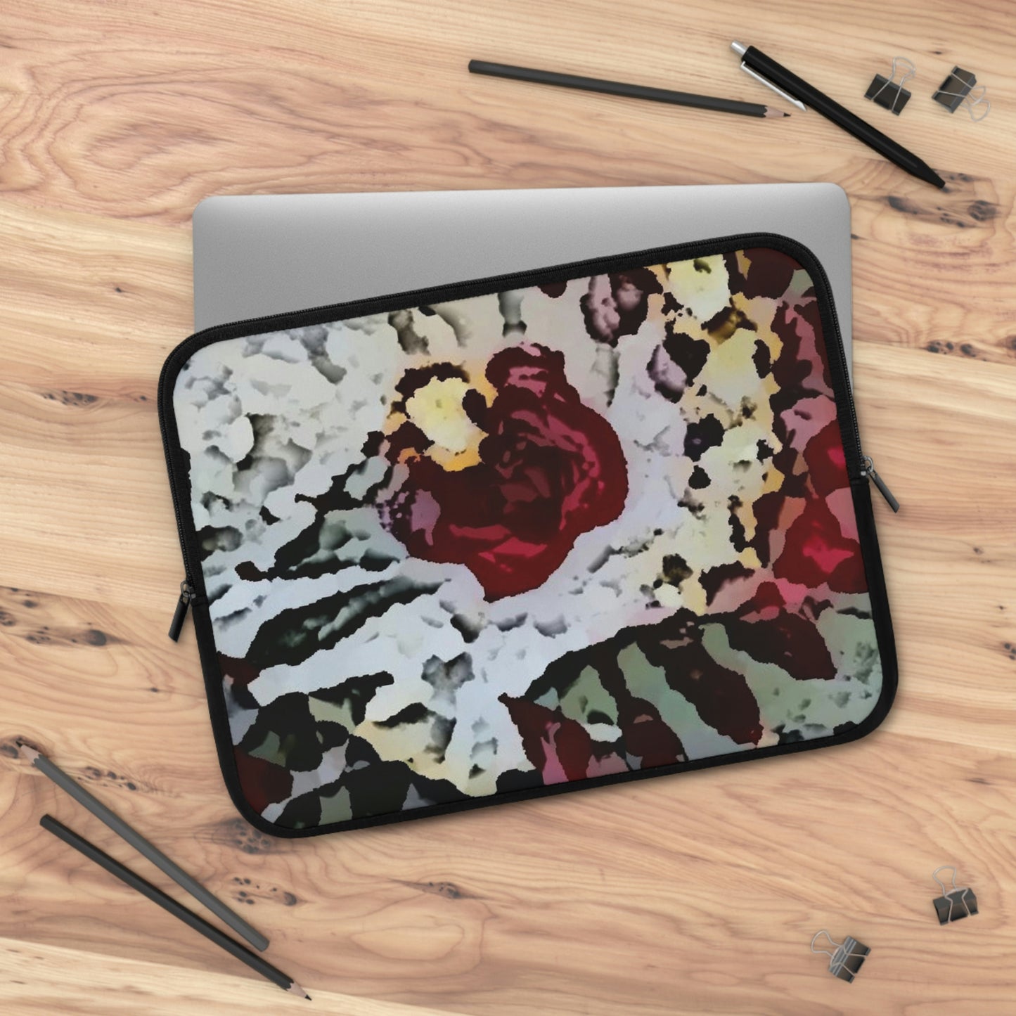Laptop Sleeve ... "A Friendly Flower" ... Pointsettia 'Pointing' ... Original Works ... (Supplied Photograph) ...