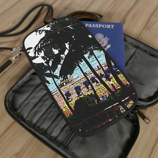 Passport Wallet ... "A Beautiful Beach Amongst The Palms" ... The Outrigger Waikiki, Honolulu, Oahu ... Original Works ...