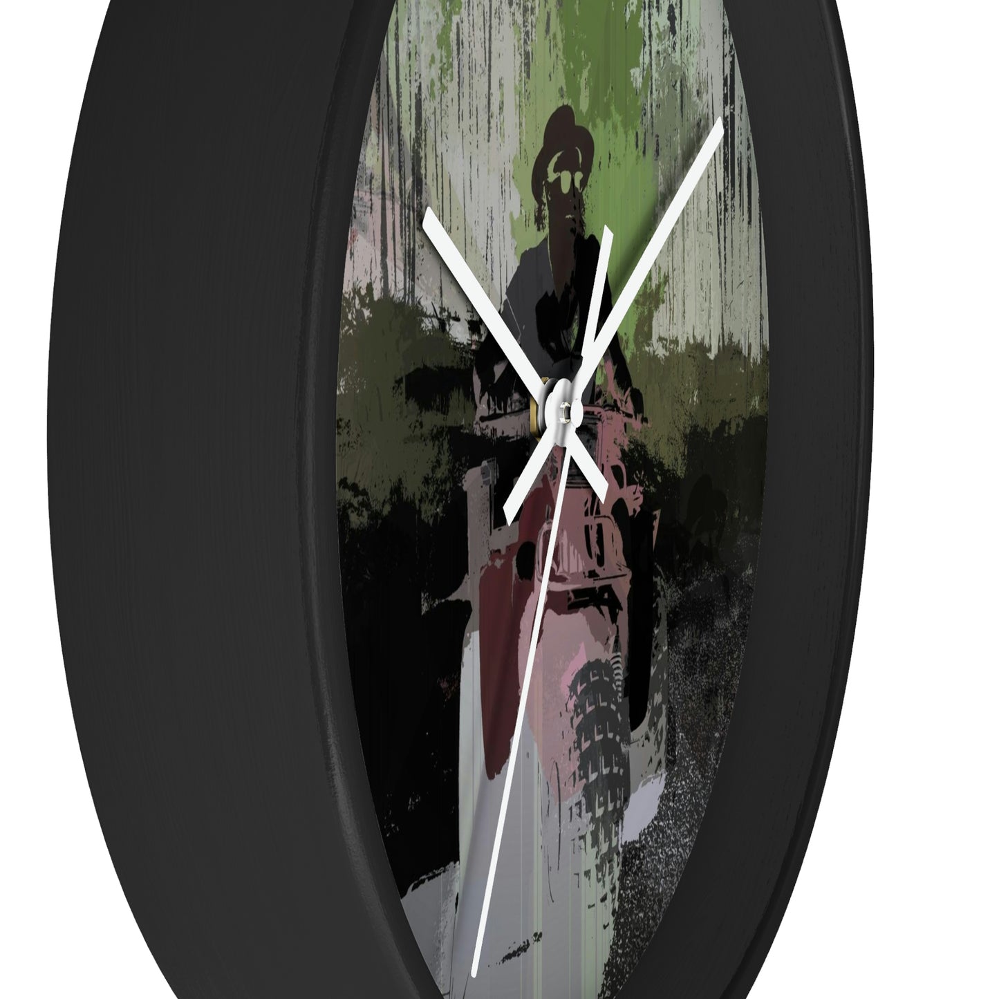 Wall clock ... 3-Wheeln' N' Groovin The Mountain Roads ... Central Idaho ... Original Works ...