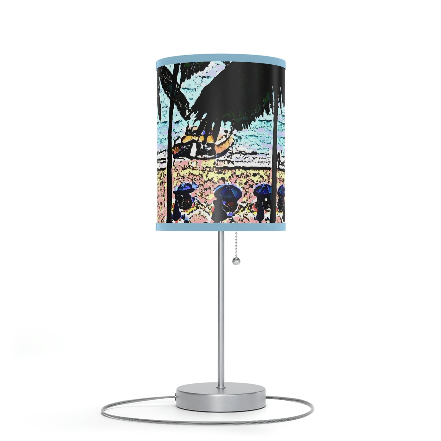 Lamp on a Stand, US|CA plug ... "A Beautiful Beach Amongst The Palms" ... The Outrigger Waikiki, Honolulu, Oahu ... Original Works ...